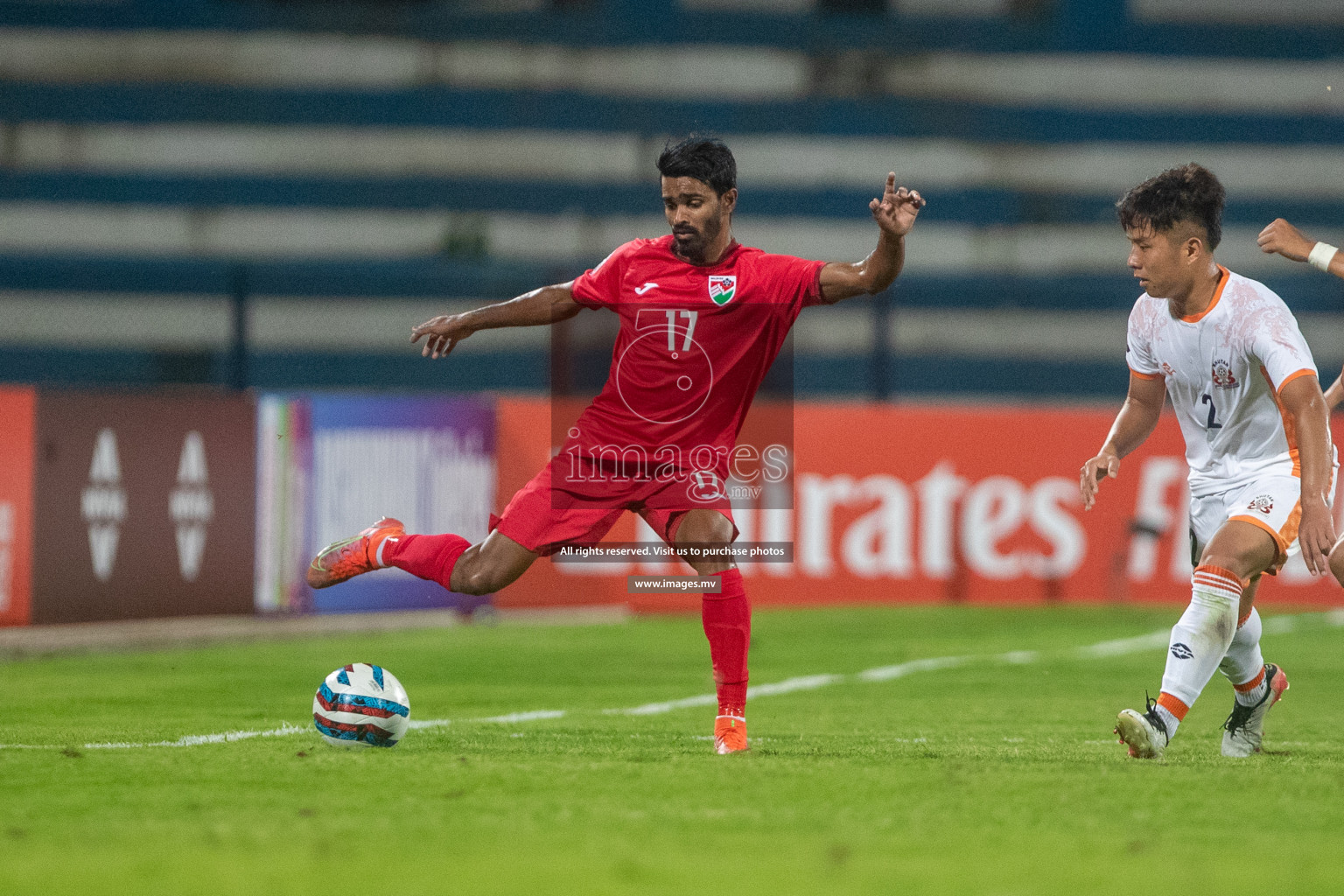 Maldives vs Bhutan in SAFF Championship 2023 held in Sree Kanteerava Stadium, Bengaluru, India, on Wednesday, 22nd June 2023. Photos: Nausham Waheed / images.mv