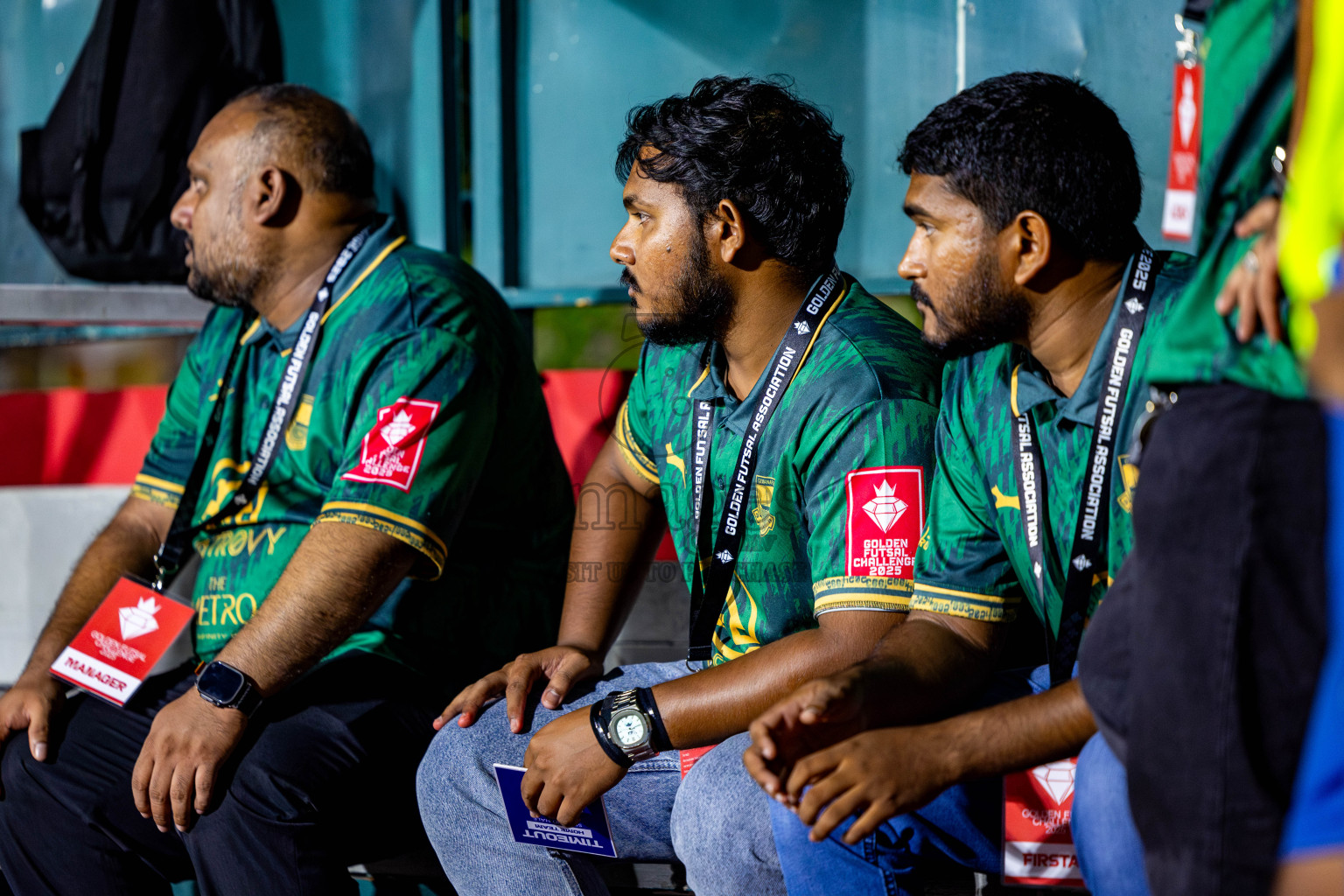 GA Gemanafushi VS GA Nilandhoo in Day 8 of Golden Futsal Challenge 2025 was held on Sunday, 12th January 2025, in Hulhumale', Maldives Photos: Nausham Waheed , Ismail Thoriq / images.mv