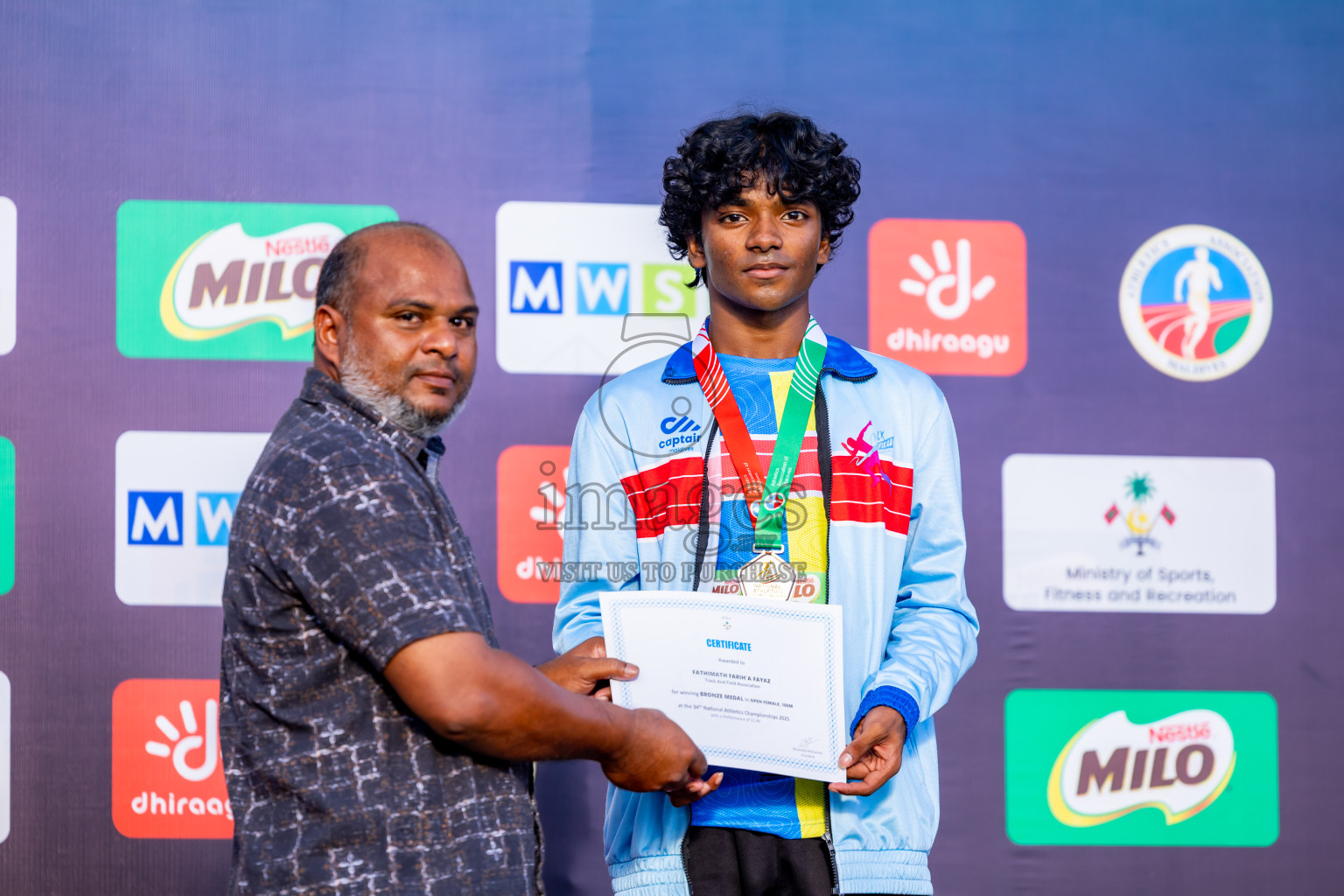 Day 3 of National Athletics Championship 2025 was held at Ekuveni Running Ground in Male', Maldives on Saturday, 16th August 2025. Photos: Nausham Waheed / images.mv