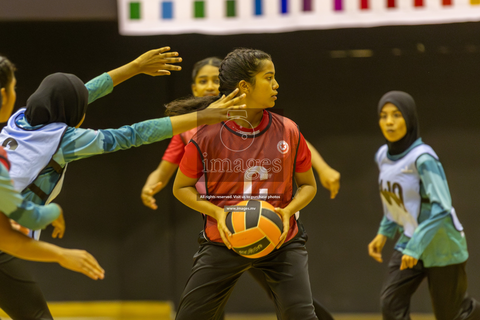 Day3 of 24th Interschool Netball Tournament 2023 was held in Social Center, Male', Maldives on 29th October 2023. Photos: Nausham Waheed, Mohamed Mahfooz Moosa / images.mv