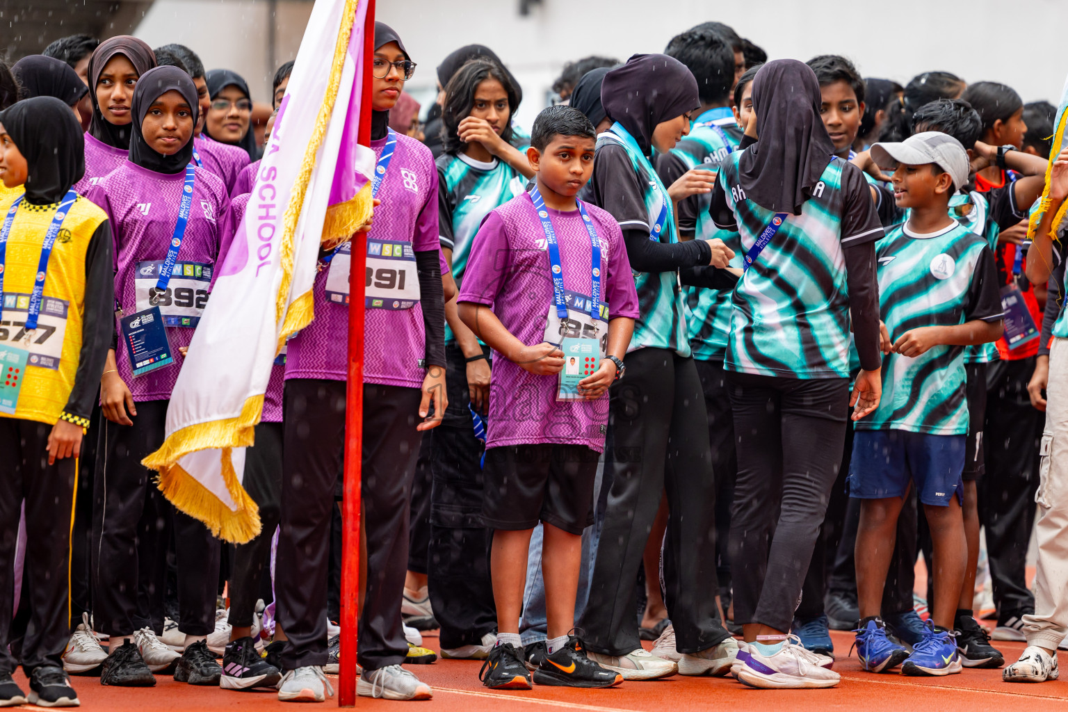 Day 6 of MWSC Interschool Athletics Championships 2024 held in Hulhumale Running Track, Hulhumale, Maldives on Thursday, 14th November 2024. Photos by: Nausham Waheed / Images.mv