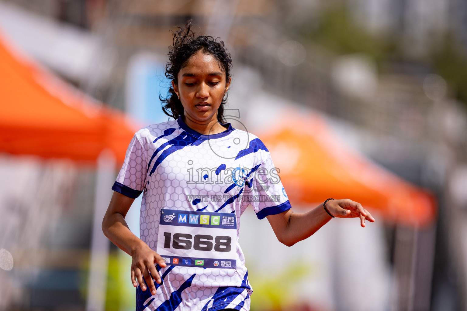 Day 3 of MWSC Interschool Athletics Championships 2024 held in Hulhumale Running Track, Hulhumale, Maldives on Monday, 11th November 2024. 
Photos by: Hassan Simah / Images.mv