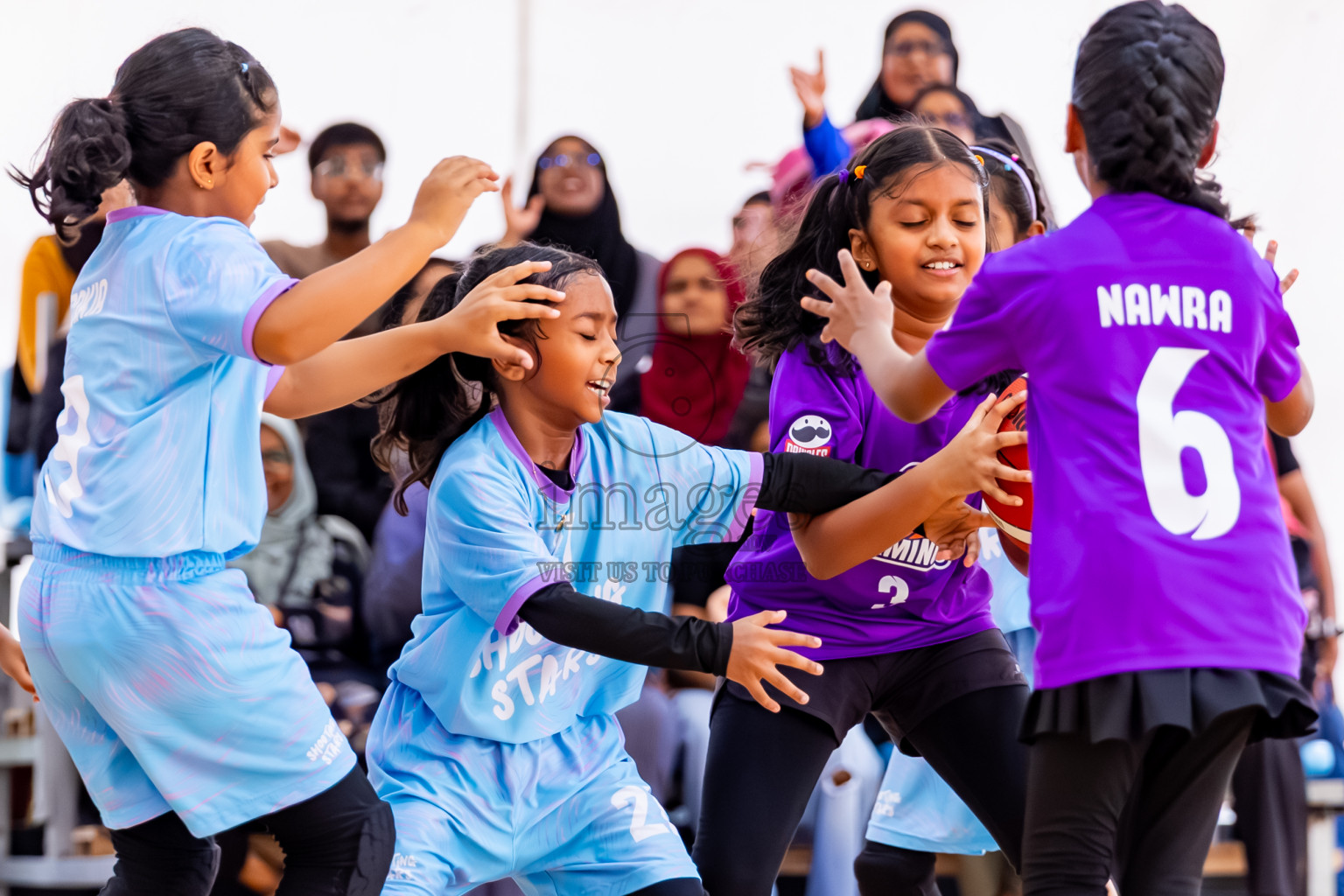 Day 3 of Milo 5 x 5 Junior Challenge 2025 - Basketball tournament held in Basketball Training Center, Male', Maldives on Saturday, 11th October 2025. Photos by: Nausham Waheed, Hassan Simah / Images.mv
