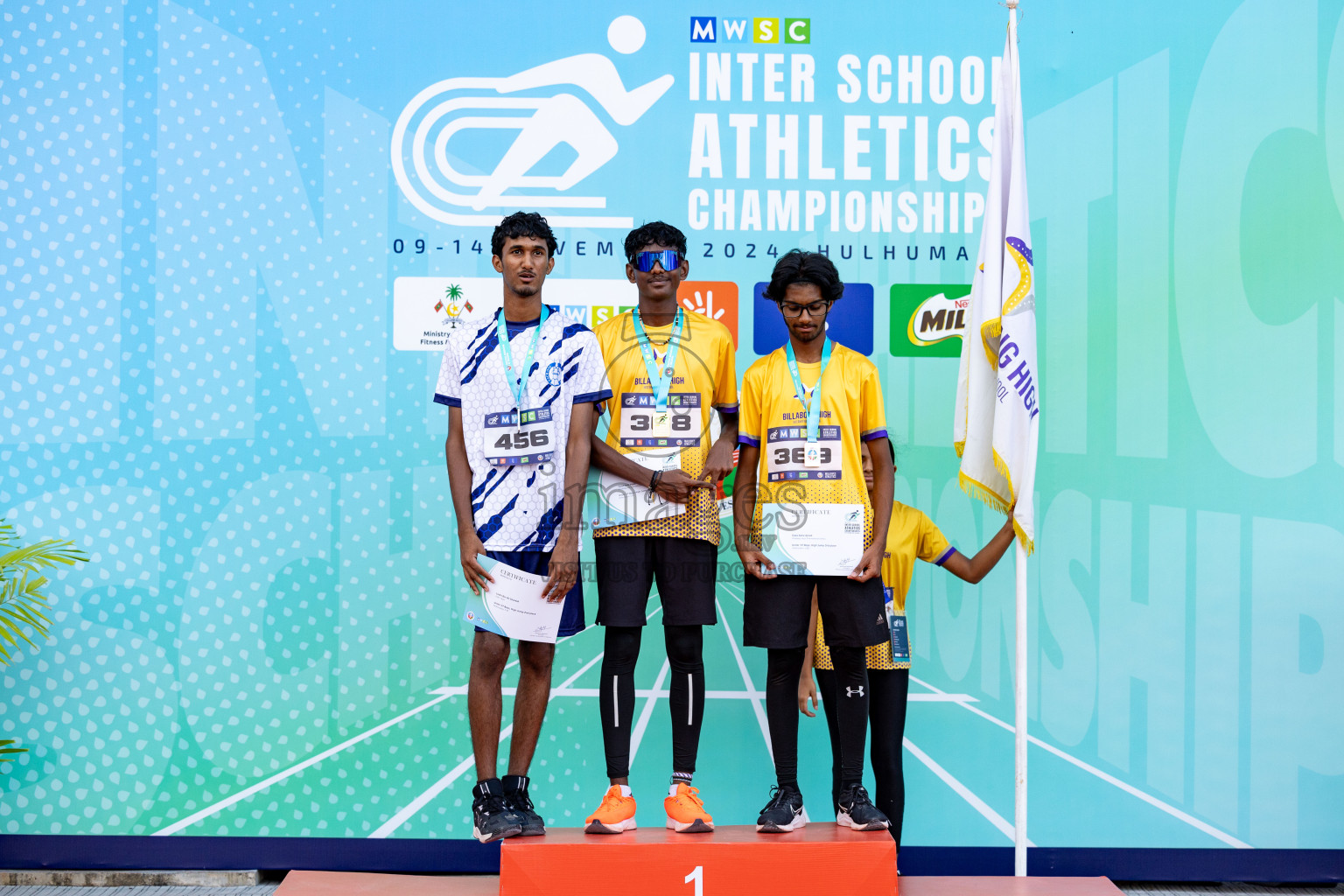 Day 2 of MWSC Interschool Athletics Championships 2024 held in Hulhumale Running Track, Hulhumale, Maldives on Sunday, 10th November 2024. 
Photos by: Hassan Simah / Images.mv