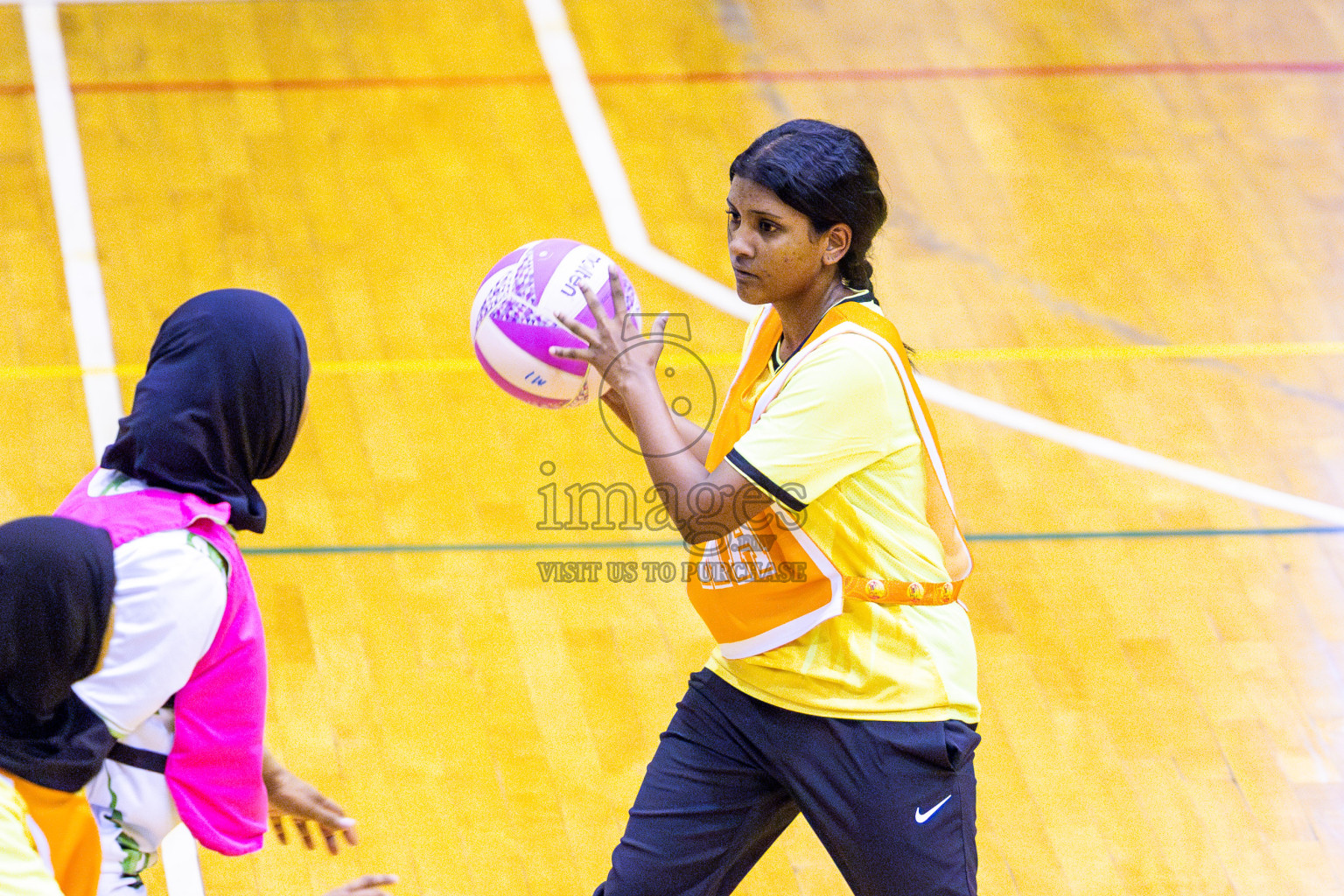 KYRC vs Sports Club Shining Star in Day 10 of National Netball Tournament 2025 held in Social Center at Male', Maldives on Tuesday, 27th May 2025. Photos: Nausham Waheed / images.mv