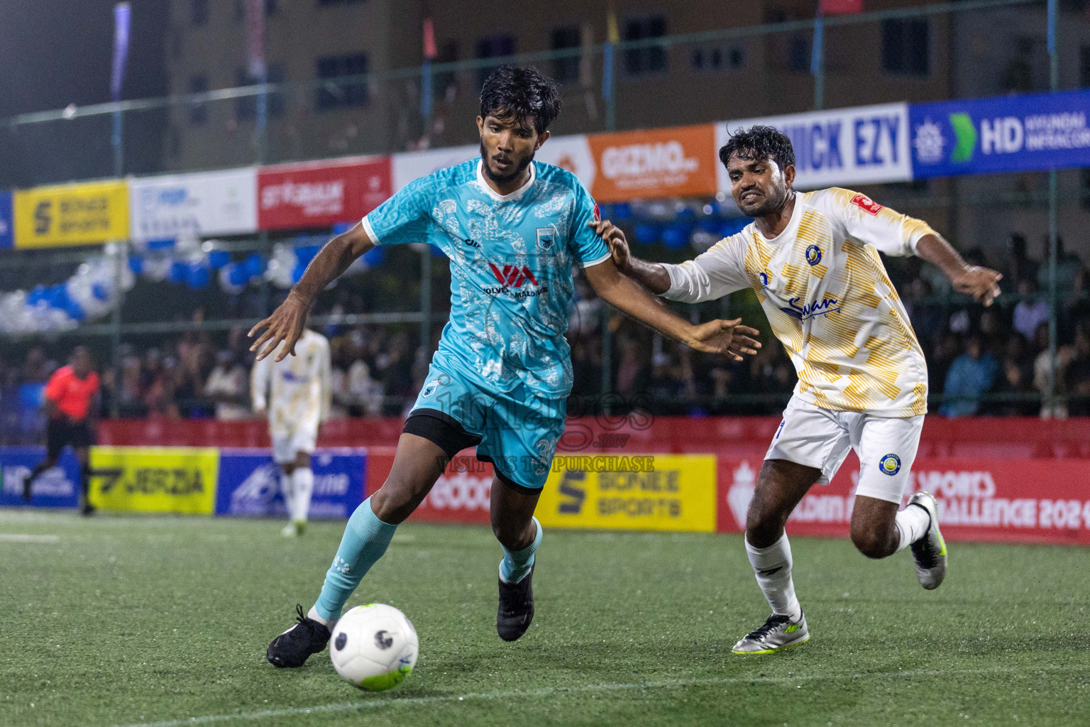 HA Dhidhdhoo vs HA Baarah in Day 17 of Golden Futsal Challenge 2024 was held on Wednesday, 31st January 2024, in Hulhumale', Maldives Photos: Nausham Waheed / images.mv