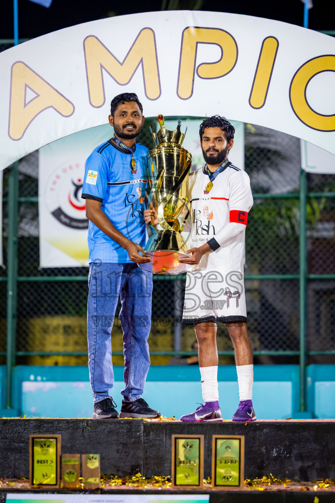 Ifhaams vs Dee Cee Jay SC in Final of Laamehi Dhiggaru Ekuveri Futsal Challenge 2025 was held on Tuesday, 29th July 2025, at Dhiggaru Futsal Ground, Dhiggaru, Maldives Photos: Nausham Waheed  / images.mv