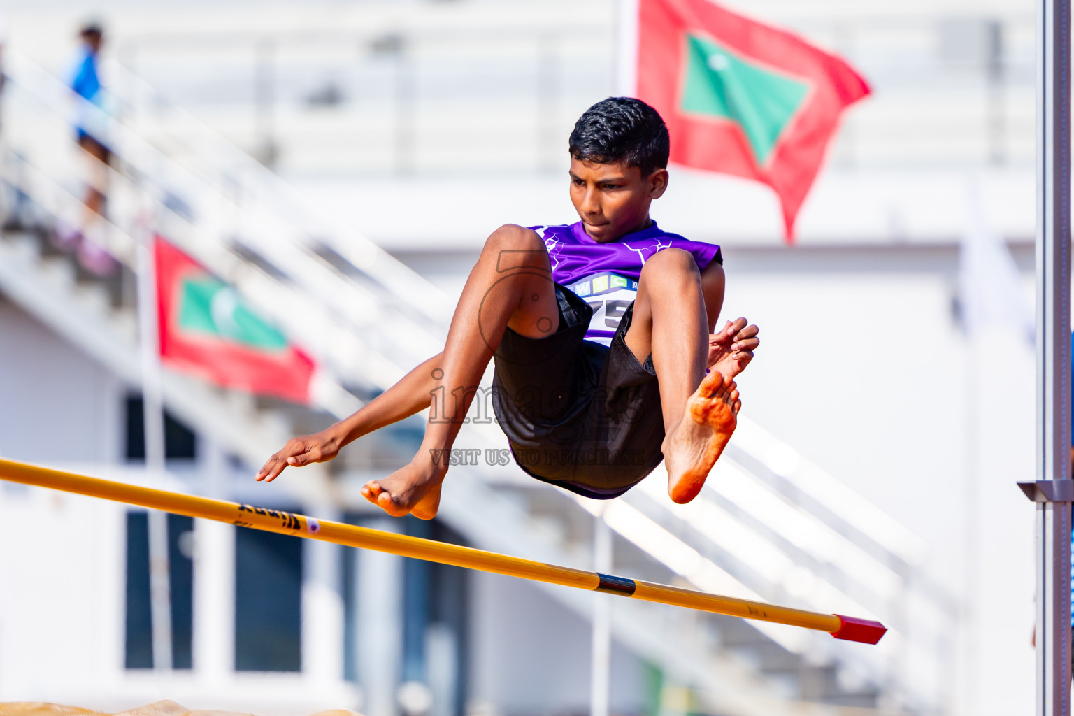 Day 3 of MWSC Interschool Athletics Championships 2024 held in Hulhumale Running Track, Hulhumale, Maldives on Monday, 11th November 2024. Photos by:  Nausham Waheed / Images.mv