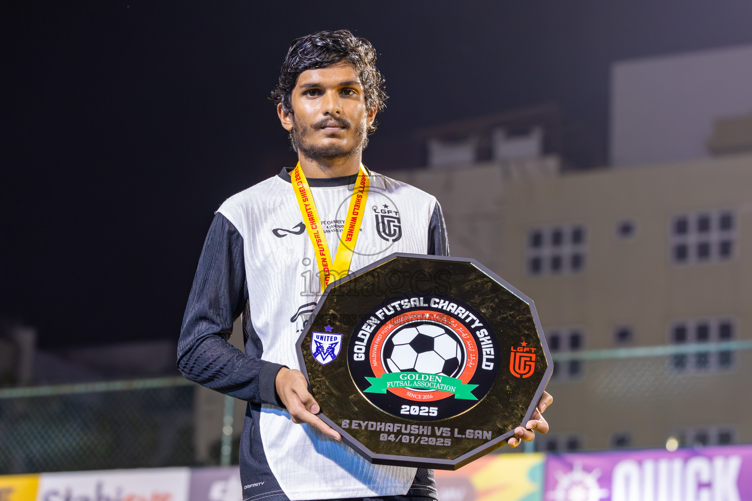 Opening of Golden Futsal Challenge 2025 with Charity Shield Match between L.Gan vs B.Eydhafushi was held on Saturday, 4th January 2025, in Hulhumale', Maldives Photos: Ismail Thoriq / images.mv