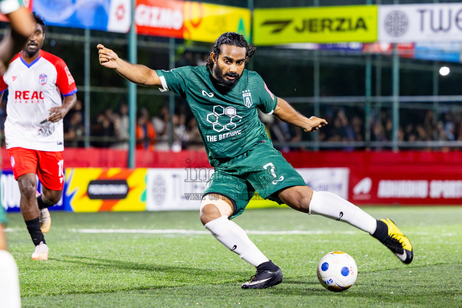 Th Thimarafushi vs Th Dhiyamigili in Day 10 of Golden Futsal Challenge 2025 was held on Tuesday, 14th January 2025, in Hulhumale', Maldives Photos: Nausham Waheed / images.mv