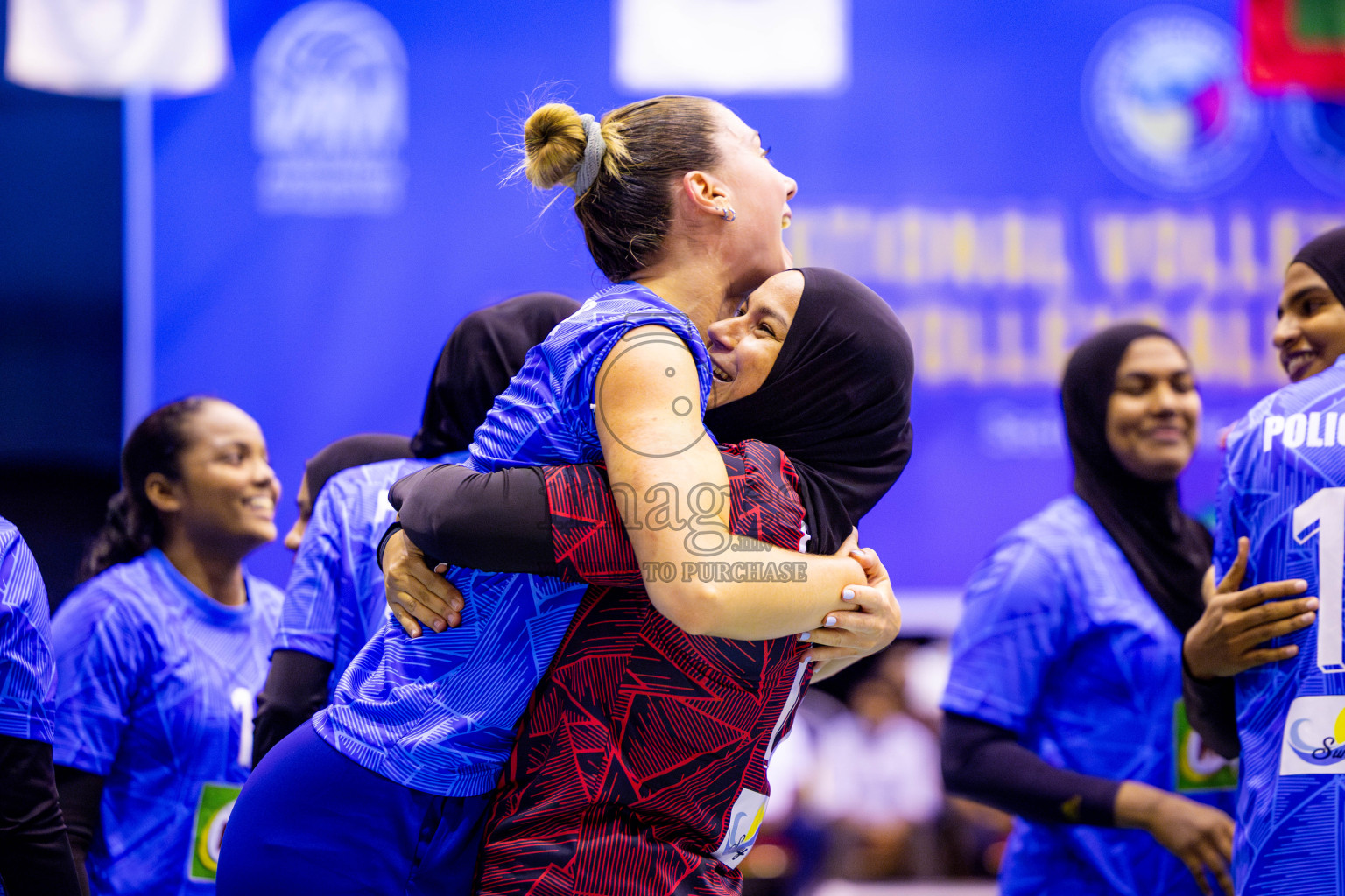 Police Club vs Club Wamco in the Final of Women's Division of National Volleyball League 2025 held in Male', Maldives on Sunday, 27th April 2025 at Social Center Indoor Hall Photos By: Nausham Waheed / images.mv