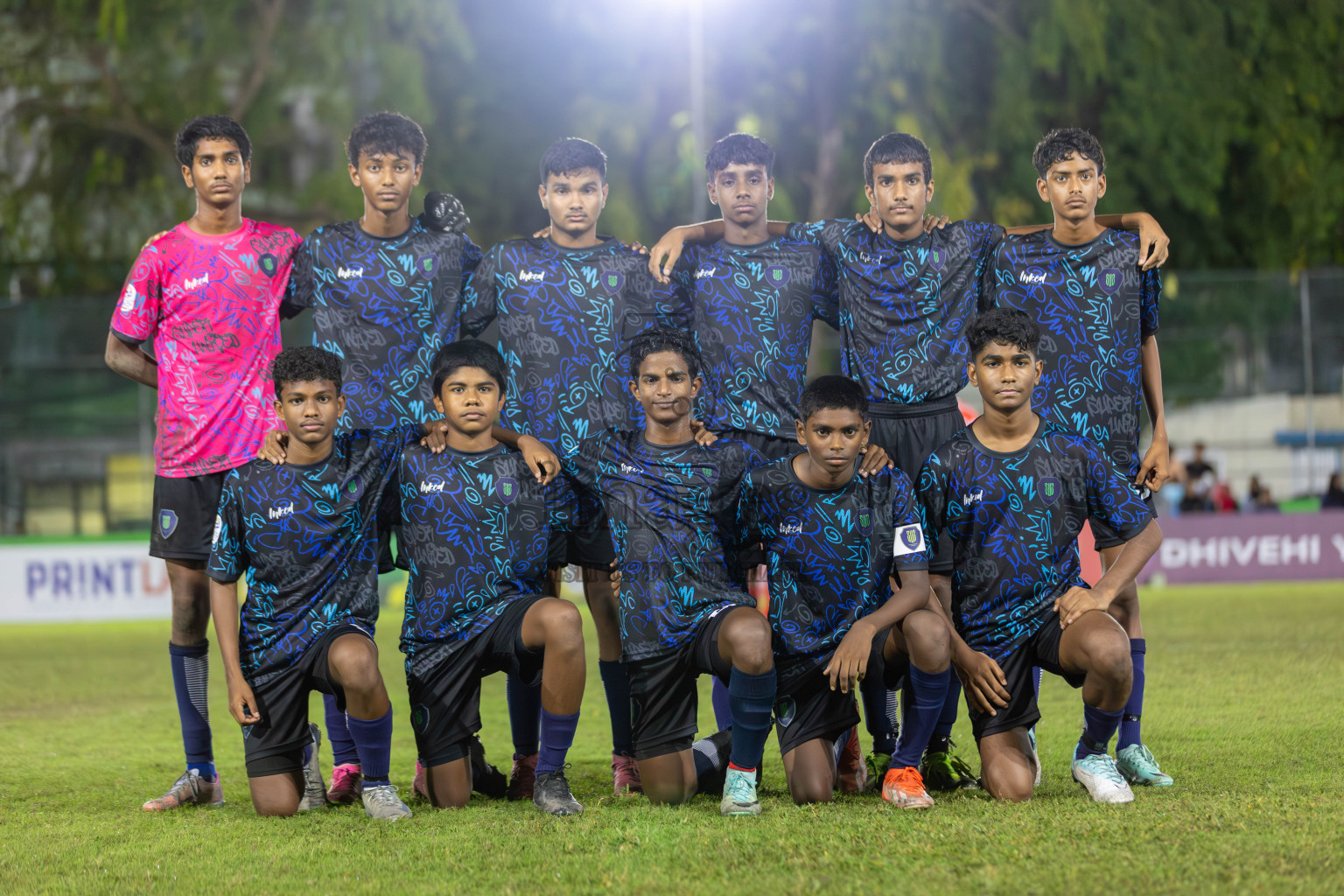 SUS vs Huriyya (U14) in Dhivehi Youth League 2024 - Day 2. Matches held at Henveiru Stadium on 22nd November 2024 , Friday. Photos: Shuu Abdul Sattar/ Images.mv