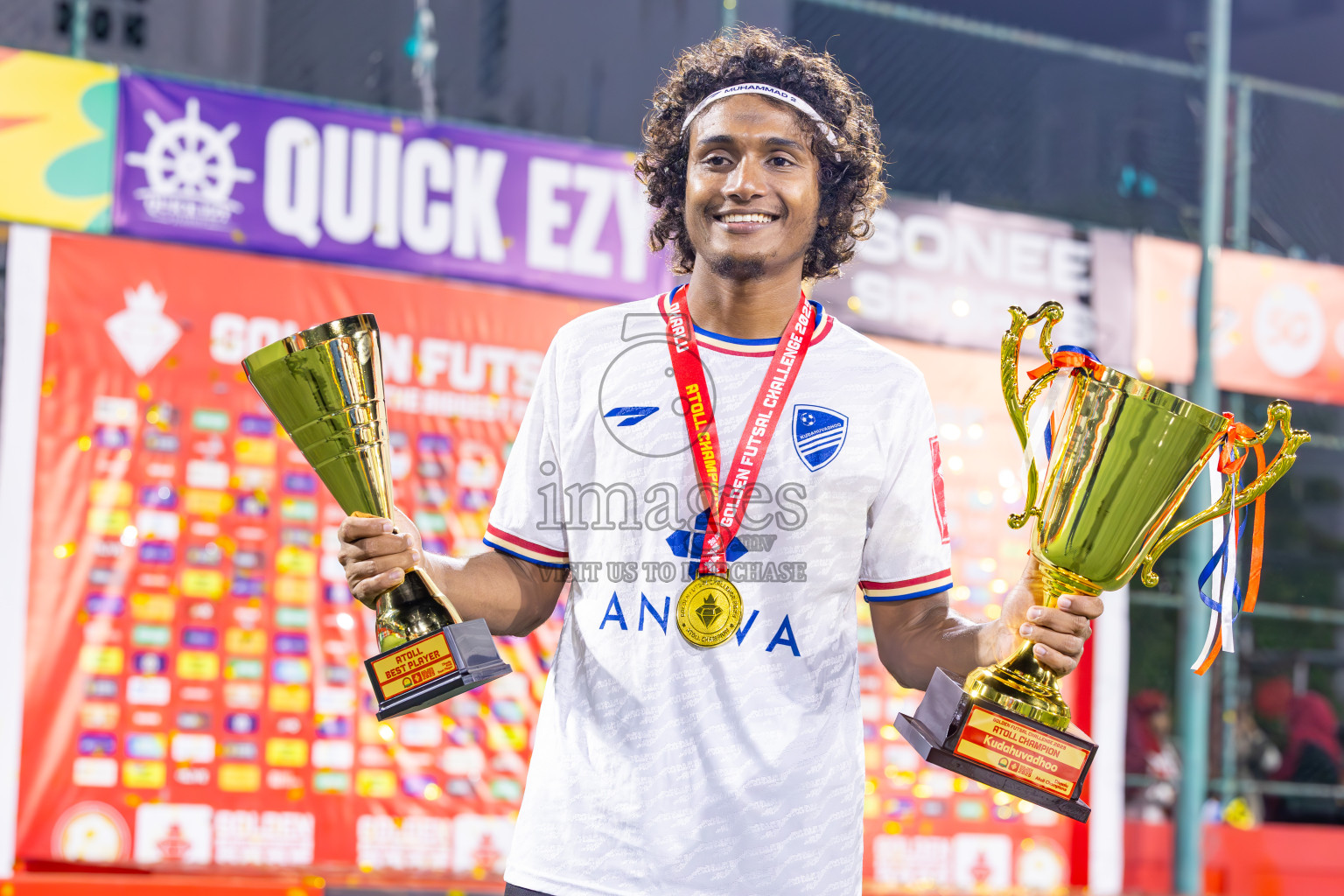 Dh Maaenboodhoo vs Dh Kudahuvadhoo in Dhaalu Atoll Finals in Day 25 of Golden Futsal Challenge 2025 was held on Wednesday , 28th January 2025, in Hulhumale', Maldives. Photos: Ismail Thoriq / images.mv