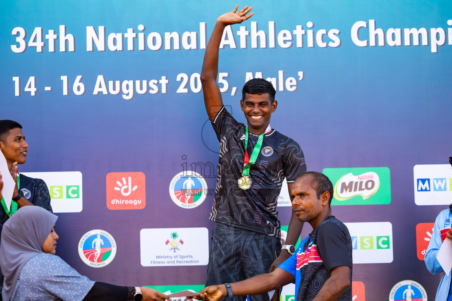 Day 3 of National Athletics Championship 2025 was held at Ekuveni Running Ground in Male', Maldives on Saturday, 16th August 2025. Photos: Nausham Waheed / images.mv