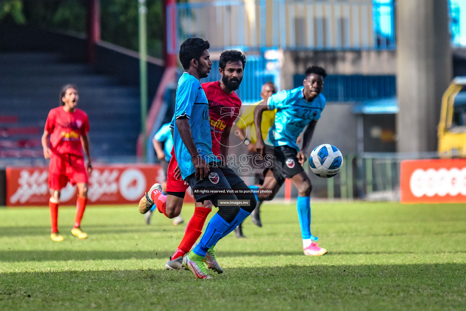 Kuda henveiru united vs Biss Buru Sports in the 2nd Division 2022 on 7th Aug 2022, held in National Football Stadium, Male', Maldives Photos: Nausham Waheed / Images.mv