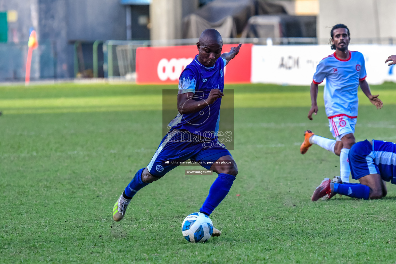 Buru Sports Club vs New Radiant Sports Club in the 2nd Division 2022 on 14th Aug 2022, held in National Football Stadium, Male', Maldives Photos: Nausham Waheed / Images.mv