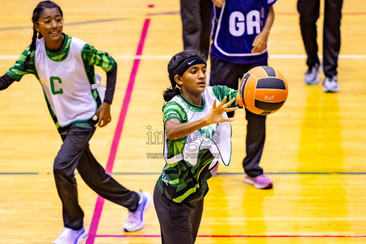 Day 13 of 25th Inter-School Netball Tournament was held in Social Center at Male', Maldives on Saturday, 24th August 2024. Photos: Hassan Simah / images.mv