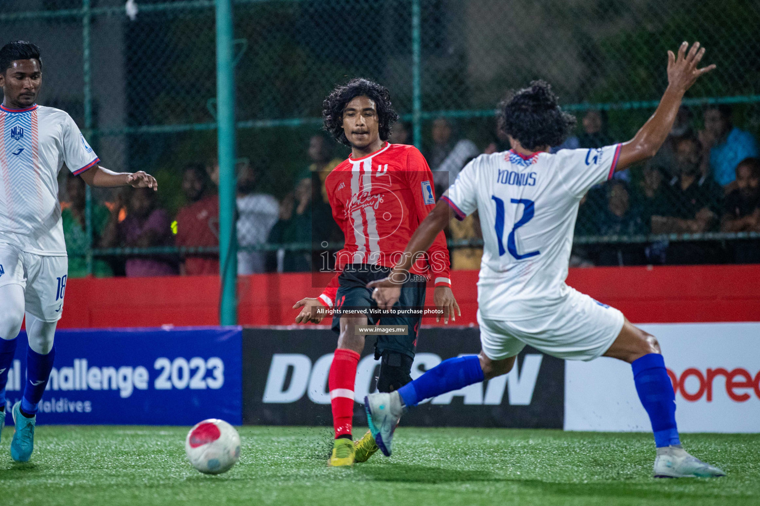 GA. Kanduhulhudhoo vs GA. Nilandhoo in Day 7 of Golden Futsal Challenge 2023 on 11 February 2023 in Hulhumale, Male, Maldives