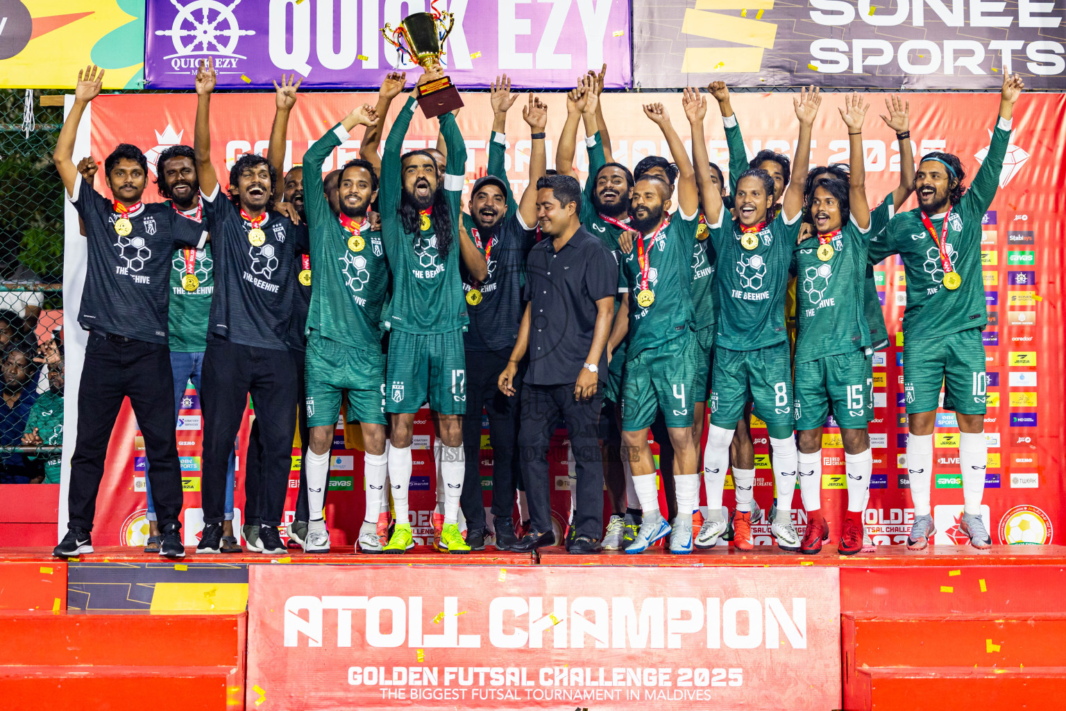 Th Thimarafushi vs Th Hirilandhoo in Thaa Atoll Finals Day 26 of Golden Futsal Challenge 2025 was held on Thursday , 30th January 2025, in Hulhumale', Maldives. Photos: Nausham Waheed / images.mv