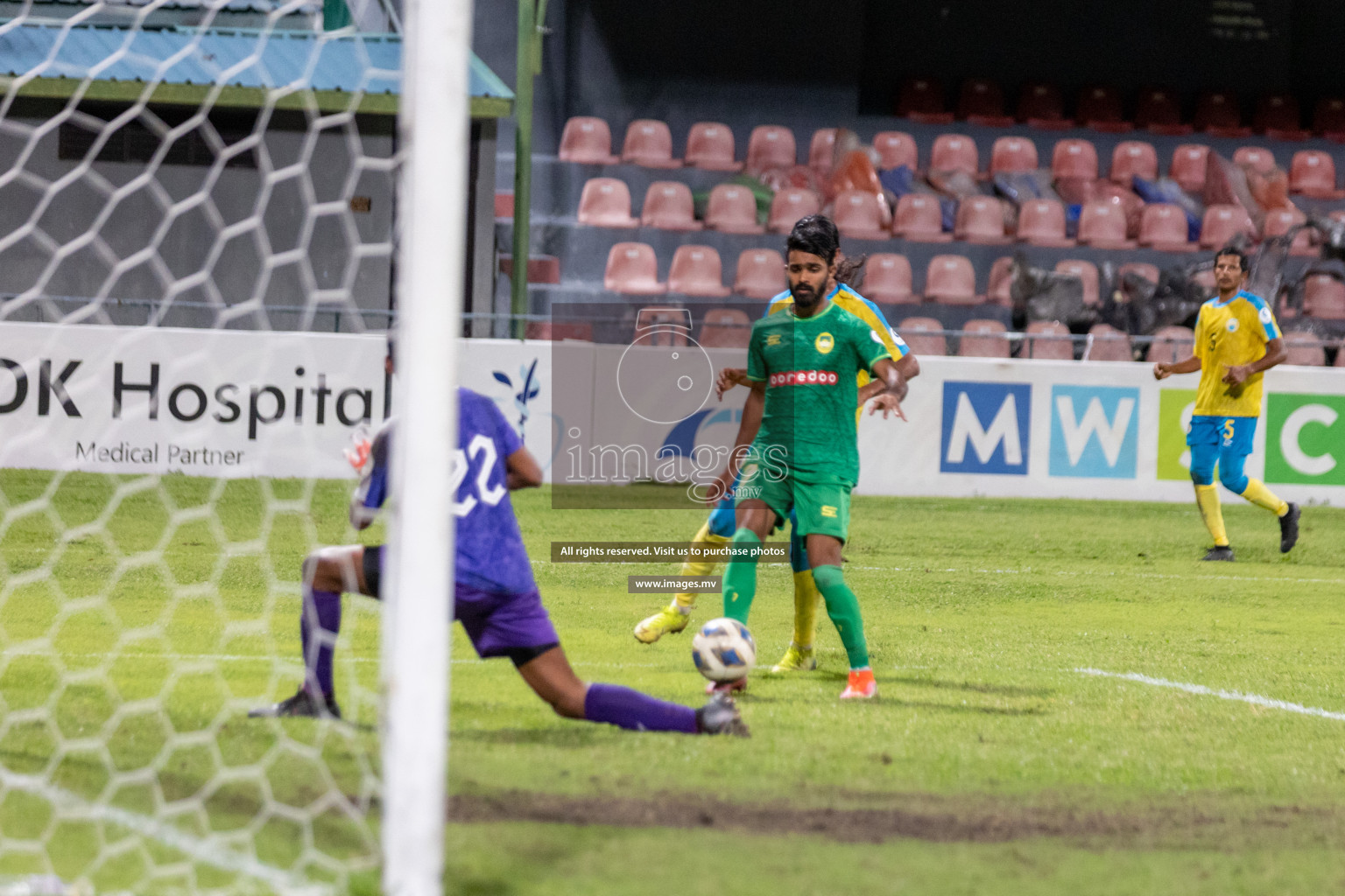 Club Valencia vs Maziya SRC in Ooredoo Dhivehi Premier League 2021/22 on 06 July 2022, held in National Football Stadium, Male', Maldives