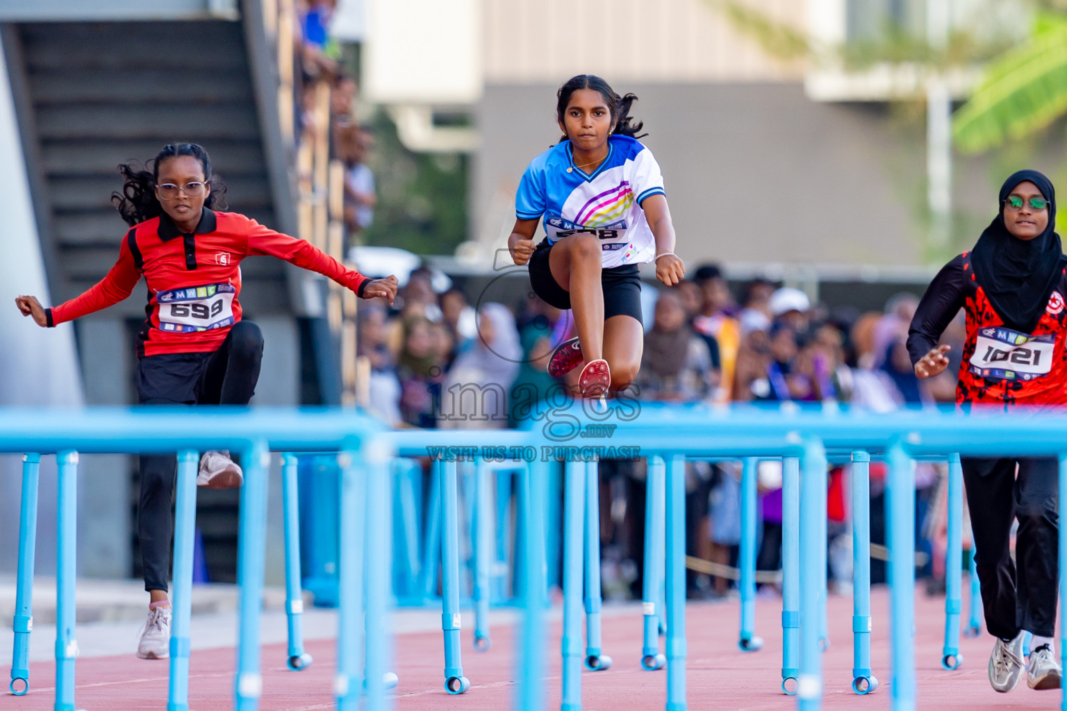 Day 4 of MWSC Interschool Athletics Championships 2024 held in Hulhumale Running Track, Hulhumale, Maldives on Tuesday, 12th November 2024. Photos by: Nausham Waheed / Images.mv