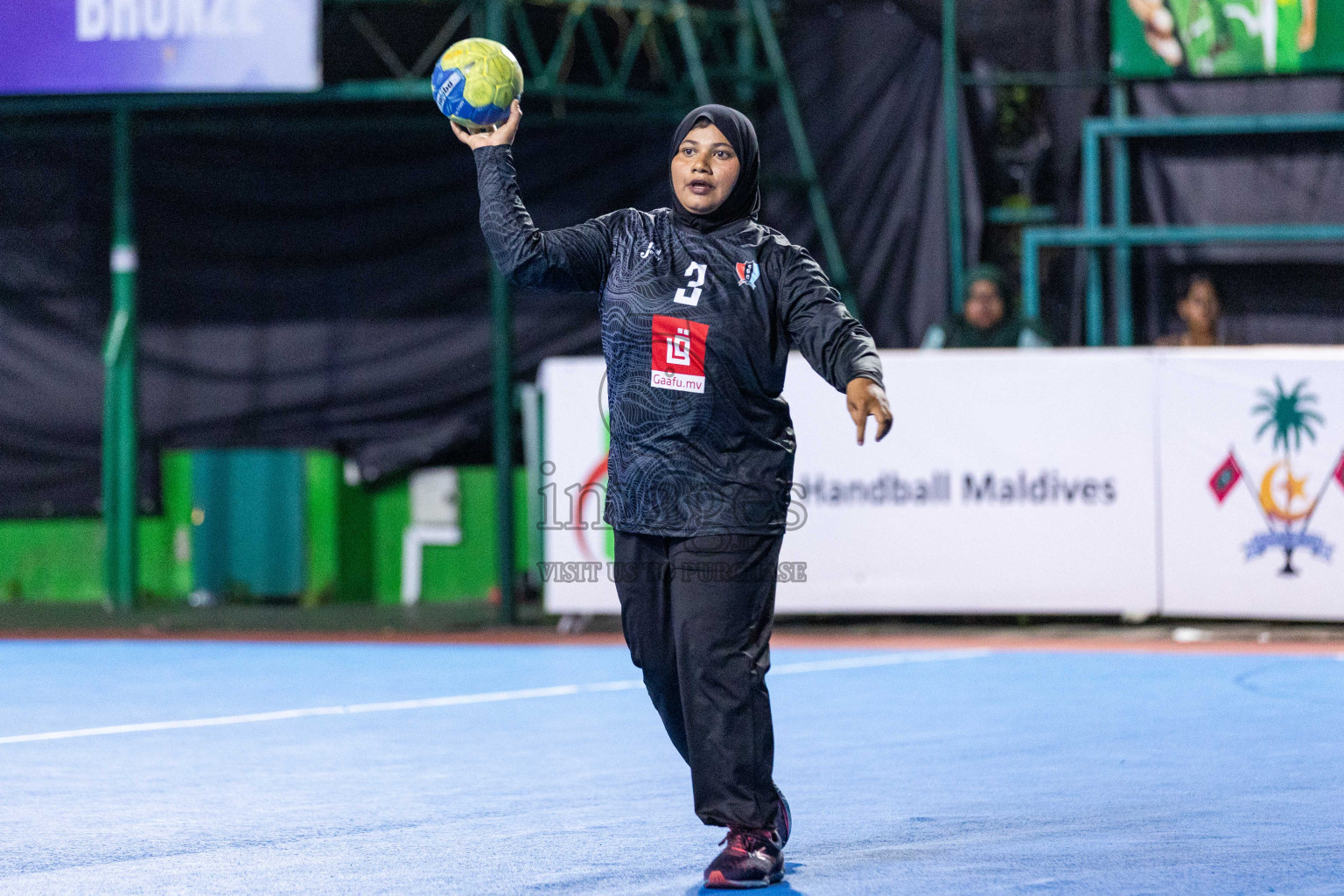 Day 18 of 10th National Handball Tournament 2023, held in Handball ground, Male', Maldives on Sunday, 17th December 2023 Photos: Nausham Waheed/ Images.mv