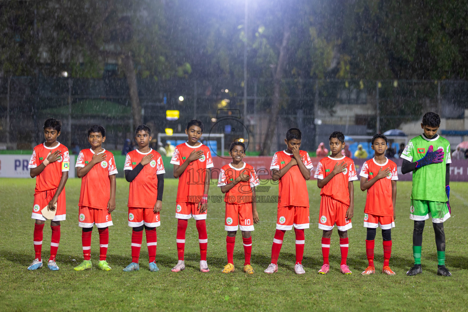 SUS vs Huriyya (U12) in Dhivehi Youth League 2024 - Day 2. Matches held at Henveiru Stadium on 22nd November 2024 , Friday. Photos: Shuu Abdul Sattar/ Images.mv