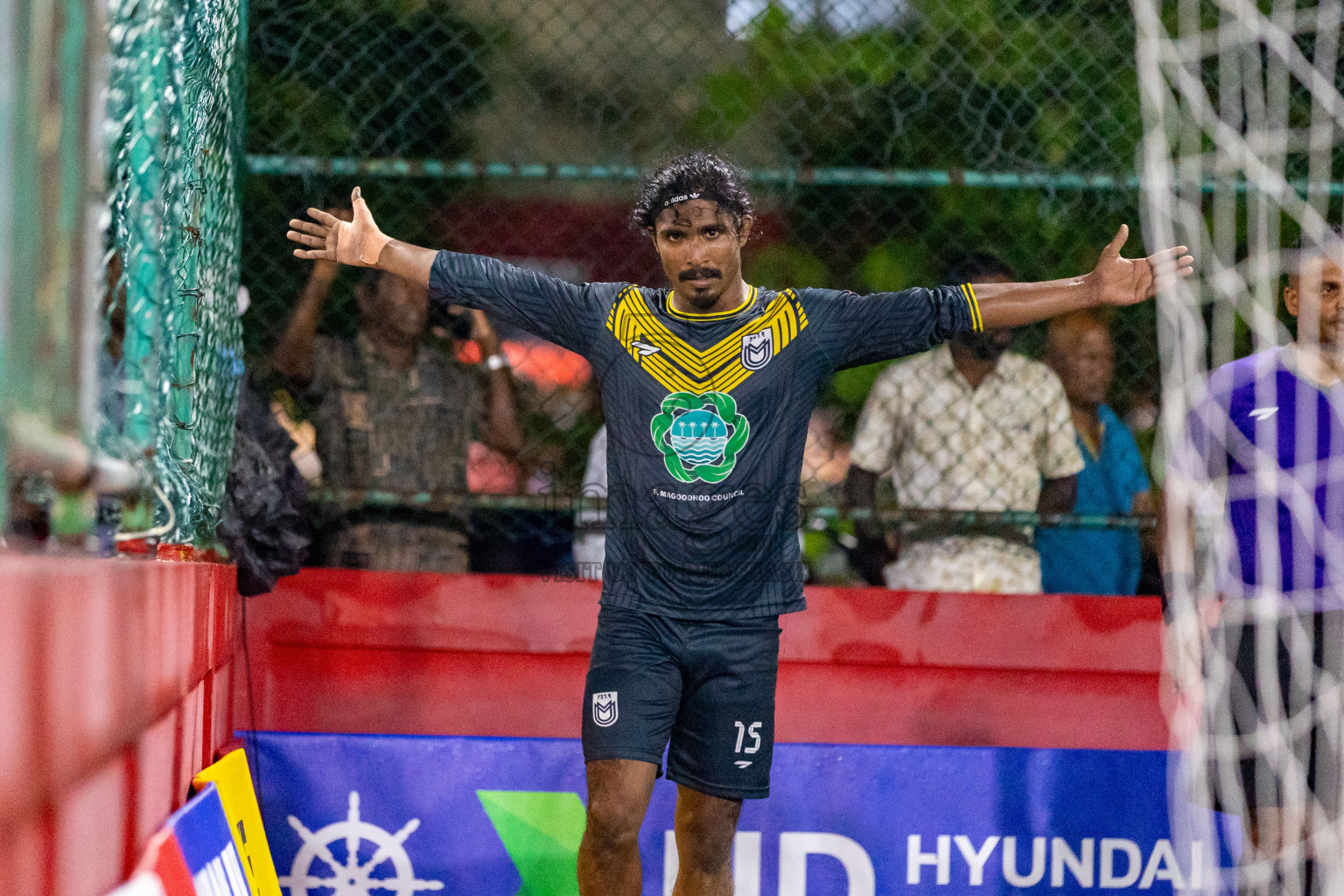 F Magoodhoo vs F Feeali in Day 17 of Golden Futsal Challenge 2024 was held on Wednesday, 31st January 2024, in Hulhumale', Maldives Photos: Hassan Simah / images.mv