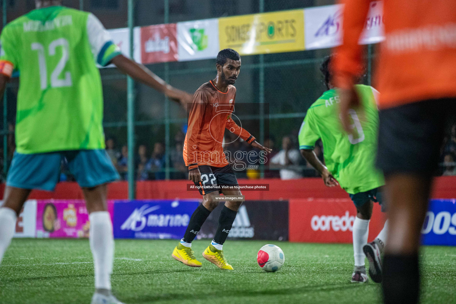 GA. Vilingili vs GA. Maamendhoo in Day 2 of Golden Futsal Challenge 2023 on 06 February 2023 in Hulhumale, Male, Maldives