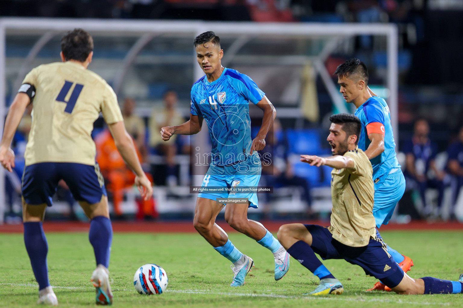 India vs Kuwait in SAFF Championship 2023 held in Sree Kanteerava Stadium, Bengaluru, India, on Tuesday, 27th June 2023. Photos: Nausham Waheed, Hassan Simah / images.mv