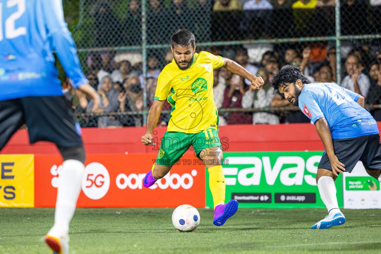 GDh. Fiyoaree VS GDh. Vaadhoo in Day 7 of Golden Futsal Challenge 2025 was held on Saturday, 11th January 2025, in Hulhumale', Maldives Photos: Hassan Simah / images.mv