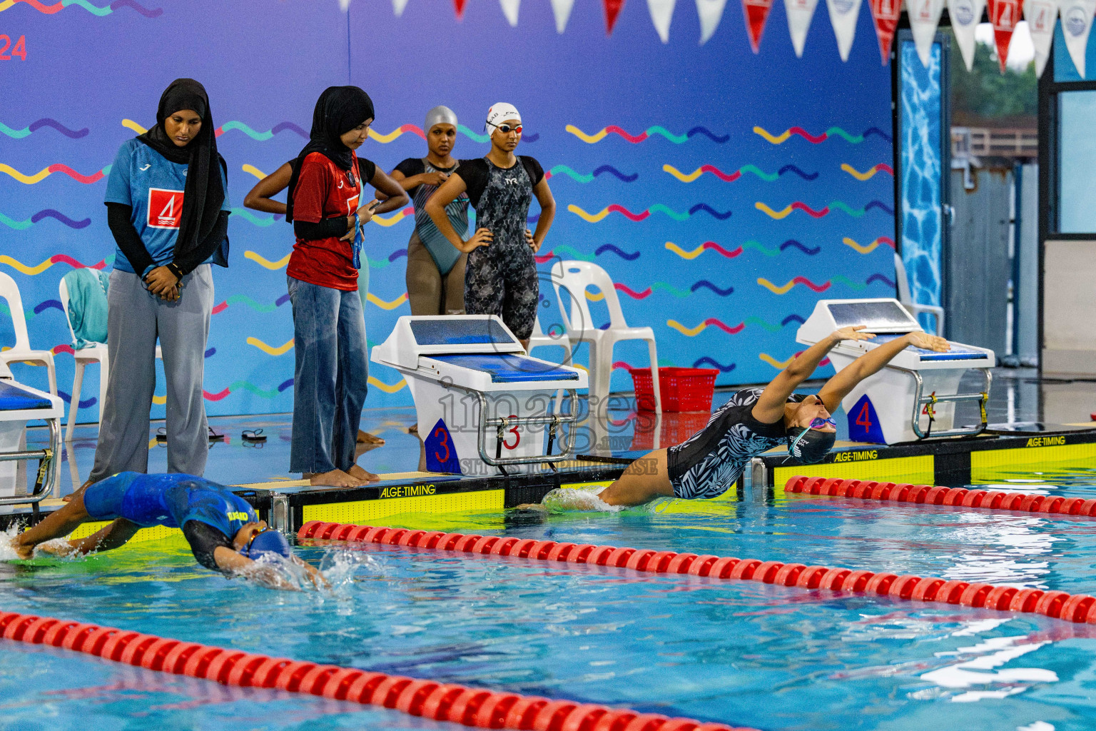 Day 4 of National Swimming Competition 2024 held in Hulhumale', Maldives on Monday, 16th December 2024. 
Photos: Hassan Simah / images.mv