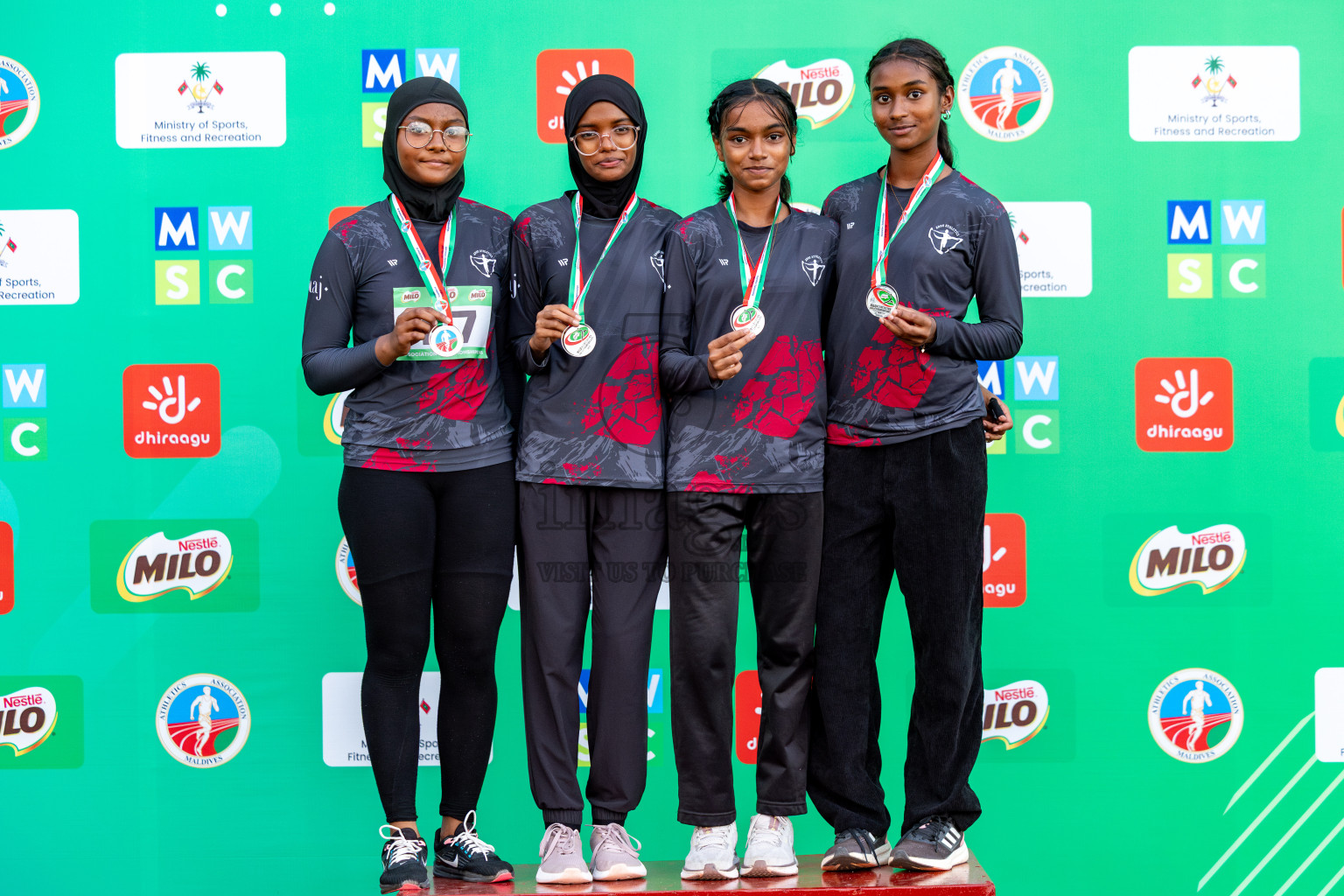 Day 2 of 12th Milo Association Championships was held in Ekuveni Track at Male', Maldives on Friday, 25th April 2025. Photos: Hassan Simah / images.mv