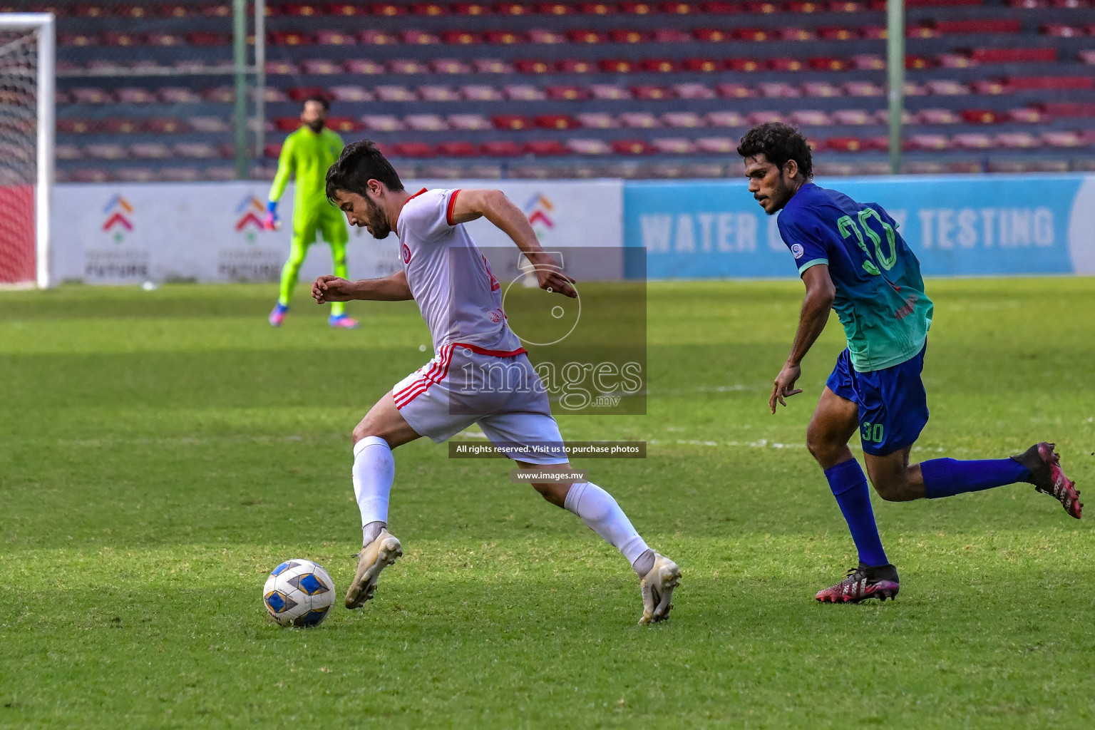 Super United Sports vs Buru Sports Club in Dhivehi Premier League Qualification 22 on 24th Aug 2022, held in National Football Stadium, Male', Maldives Photos: Nausham Waheed / Images.mv