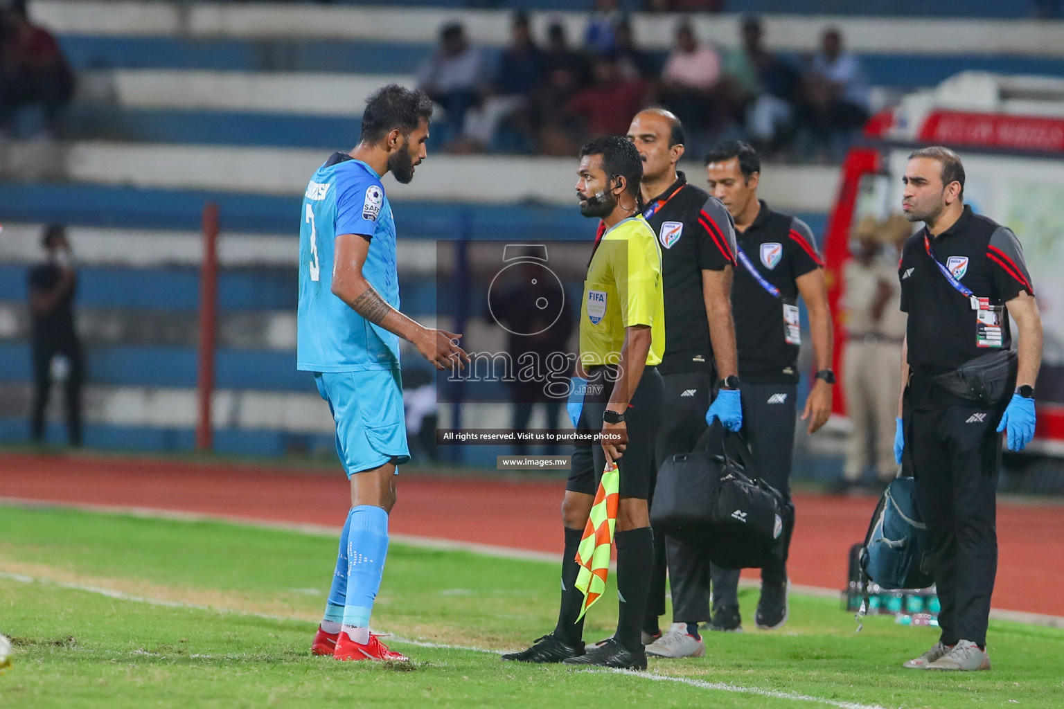 Lebanon vs India in the Semi-final of SAFF Championship 2023 held in Sree Kanteerava Stadium, Bengaluru, India, on Saturday, 1st July 2023. Photos: Hassan Simah / images.mv