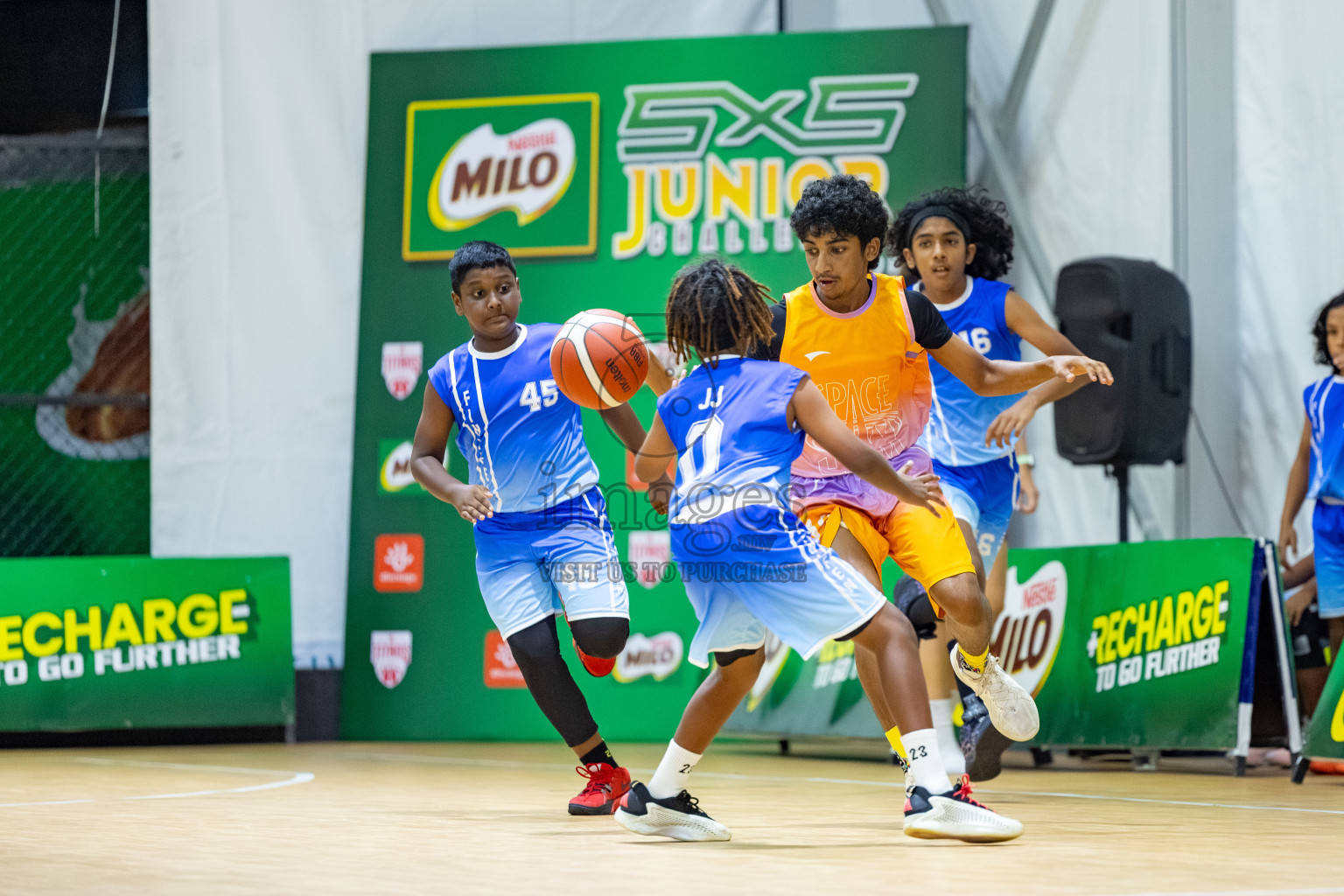 Milo 5 x 5 Junior Challenge 2025 - Basketball tournament held in Basketball Training Center, Male', Maldives on Thursday, 09th October 2025. 
Photo by: Hassan Simah / Images.mv