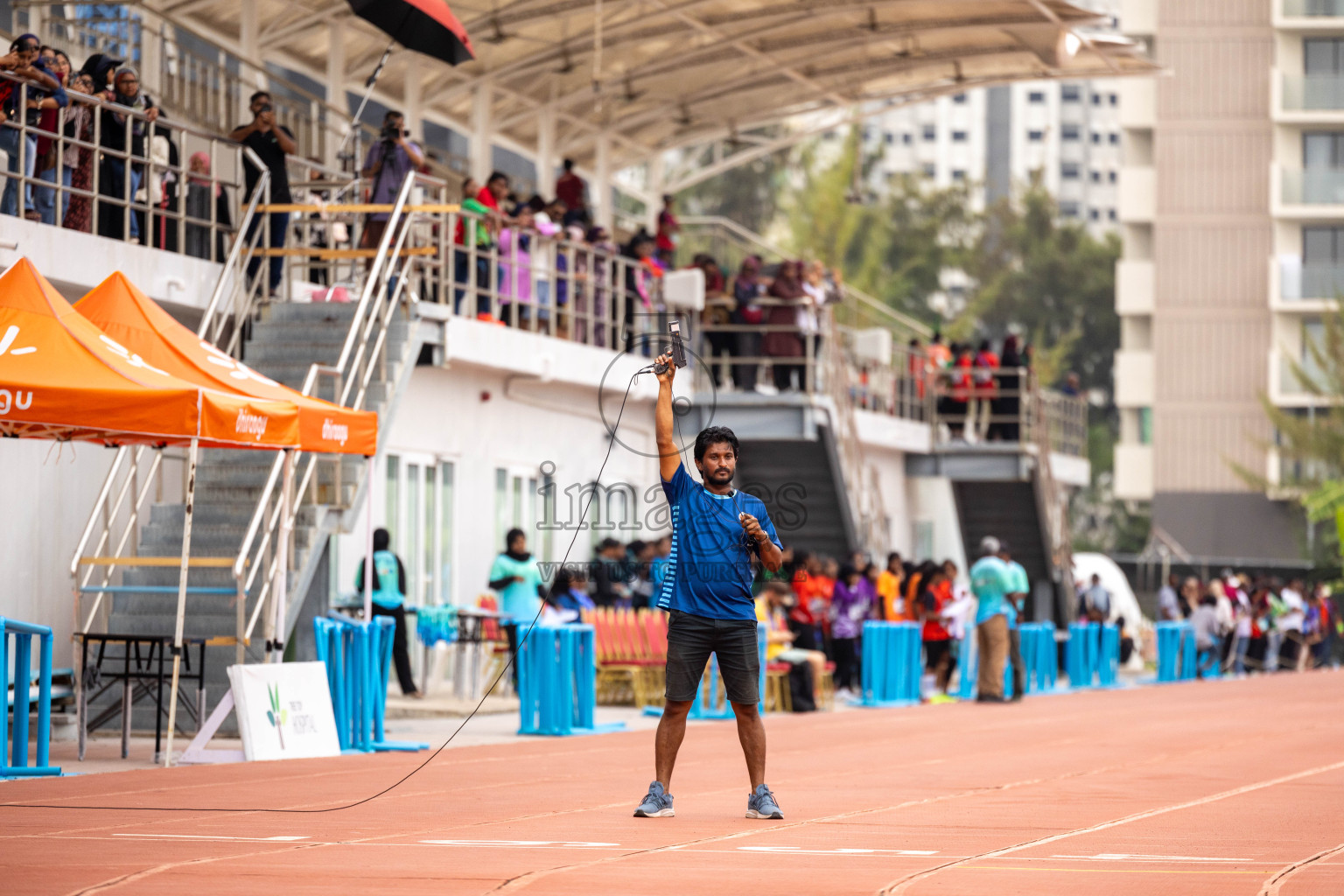 Day 6 of MWSC Interschool Athletics Championships 2024 held in Hulhumale Running Track, Hulhumale, Maldives on Thursday, 14th November 2024. Photos by: Ismail Thoriq / Images.mv