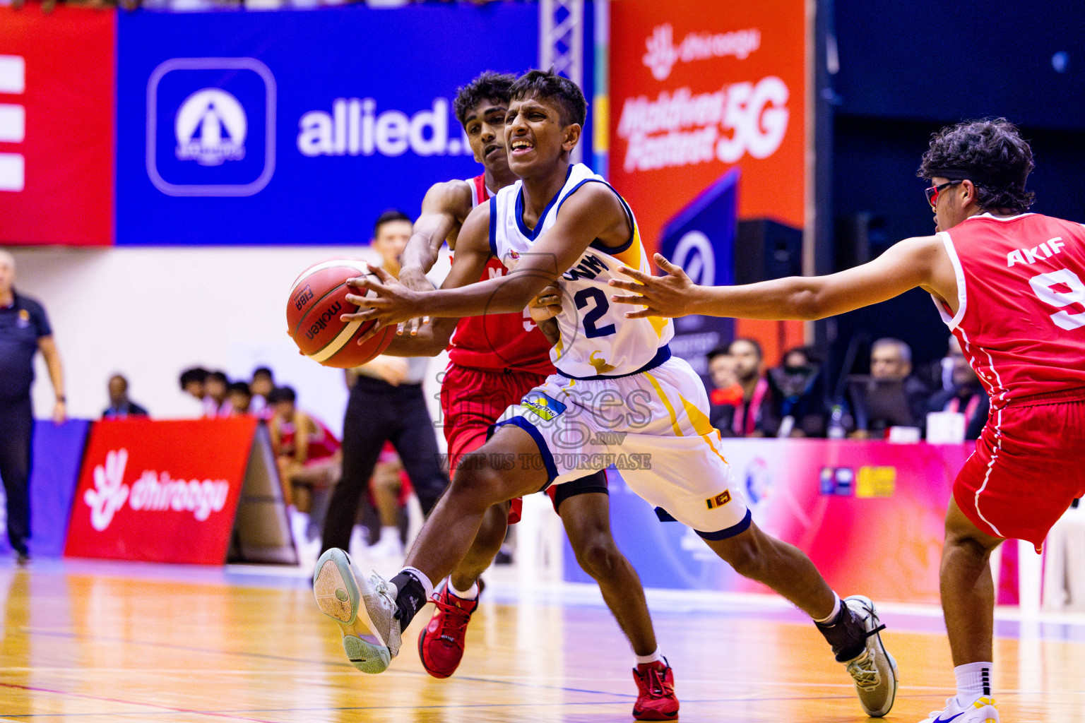 Maldives vs SriLanka in Day 1 of Under 16 Asian Cup SABA Qualifiers 2025 was held in Social Center, Male', Maldives on 12th June 2025. Photos: Nausham Waheed / images.mv