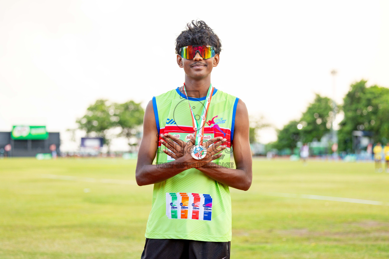 Day 2 of 12th Milo Association Championships was held in Ekuveni Track at Male', Maldives on Friday, 25th April 2025. Photos: Hassan Simah / images.mv