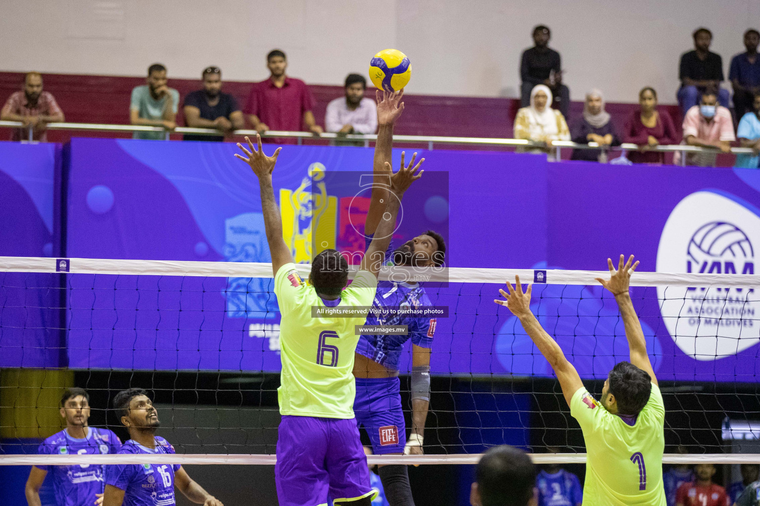 Club WAMCO vs Police Club in the National Volleyball Tournament 2022 held on Monday, 04th July 2022 in Social Center, Male', Maldives Photos: Ismail Thoriq/images.mv