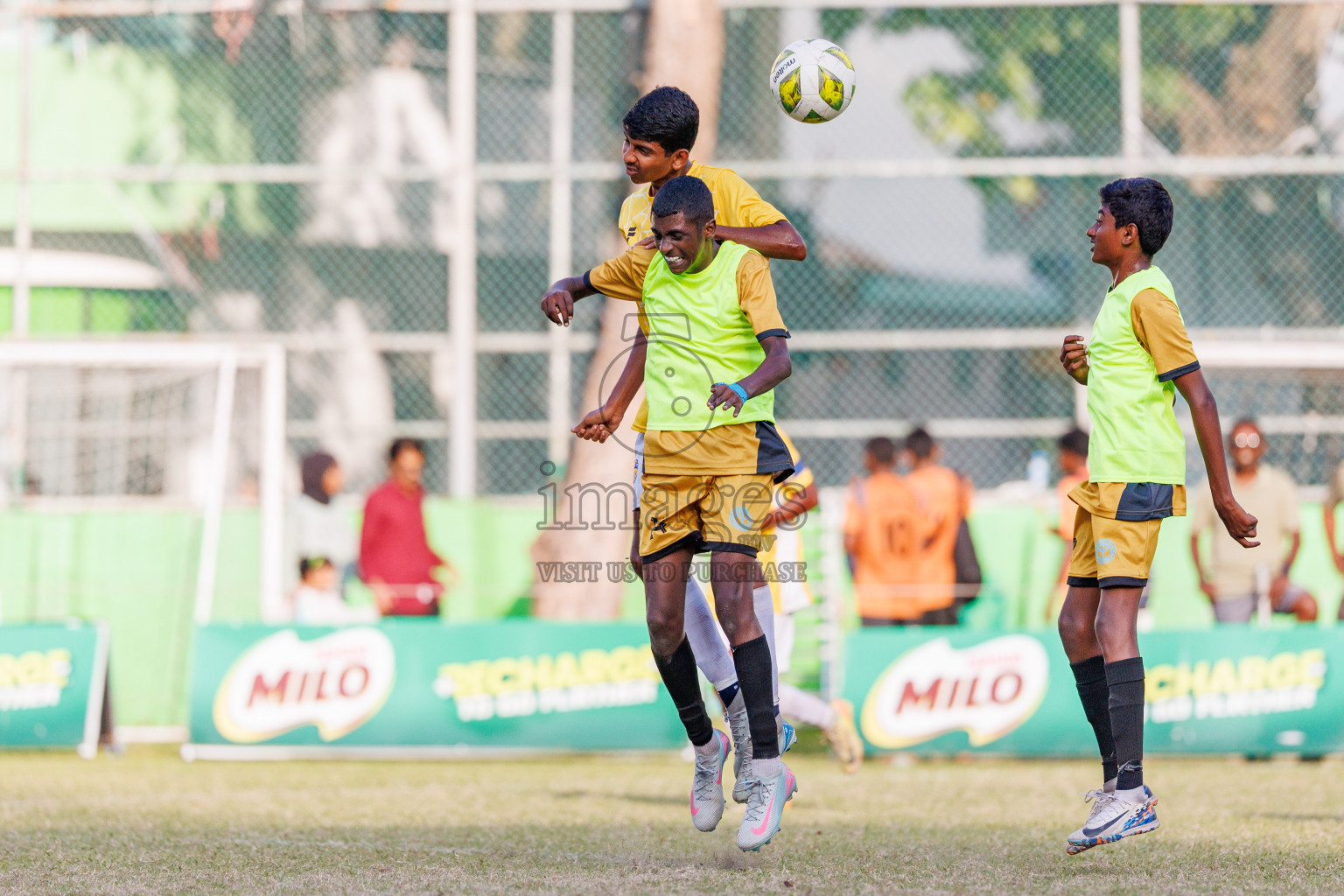 Day 4 of MILO Academy Championship 2025 (U14) was held on Sunday, 2nd November 2025 at Henveiru Football Grounds, Male', Maldives . 
Photos: Hassan Simah / images.mv