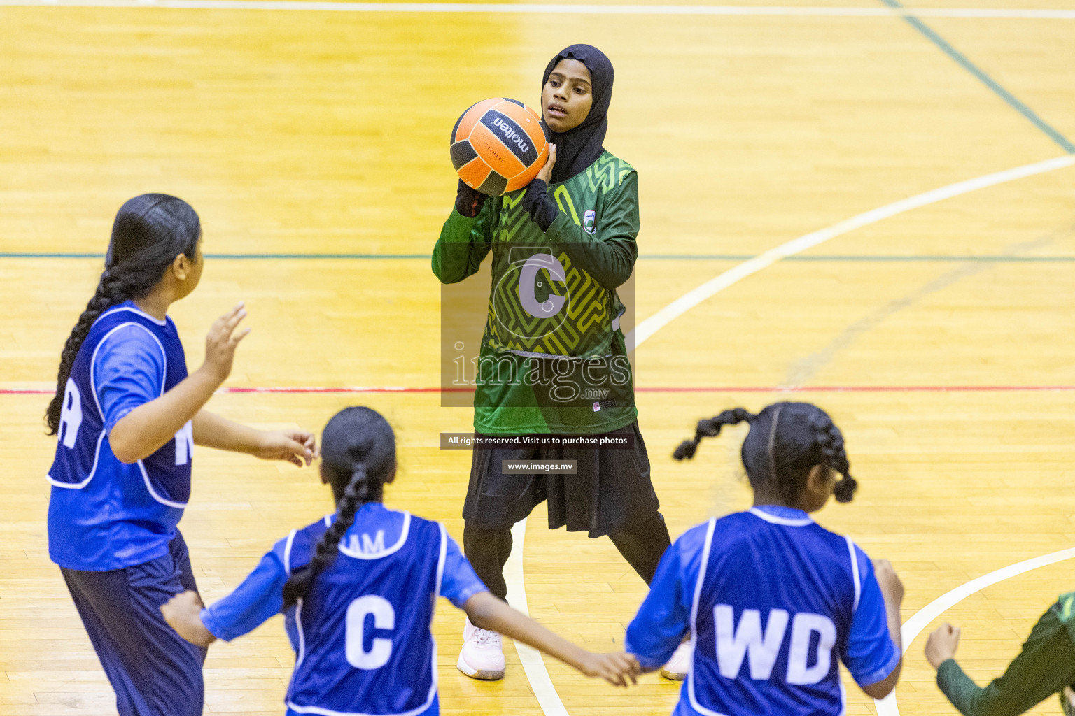 Day7 of 24th Interschool Netball Tournament 2023 was held in Social Center, Male', Maldives on 2nd November 2023. Photos: Nausham Waheed / images.mv