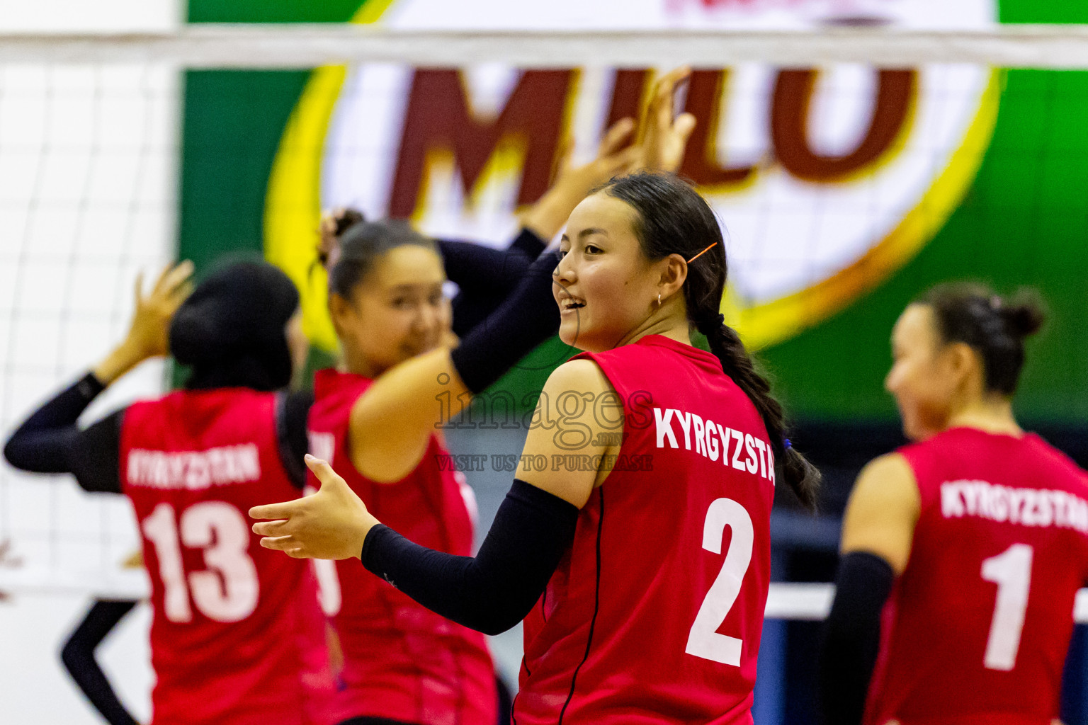 Kyrgyzstan vs Nepal in Semi Final of CAVA U20 Woman's Volleyball Championship 2024 was held in Social Center, Male', Maldives on 22nd July 2024. Photos: Nausham Waheed / images.mv