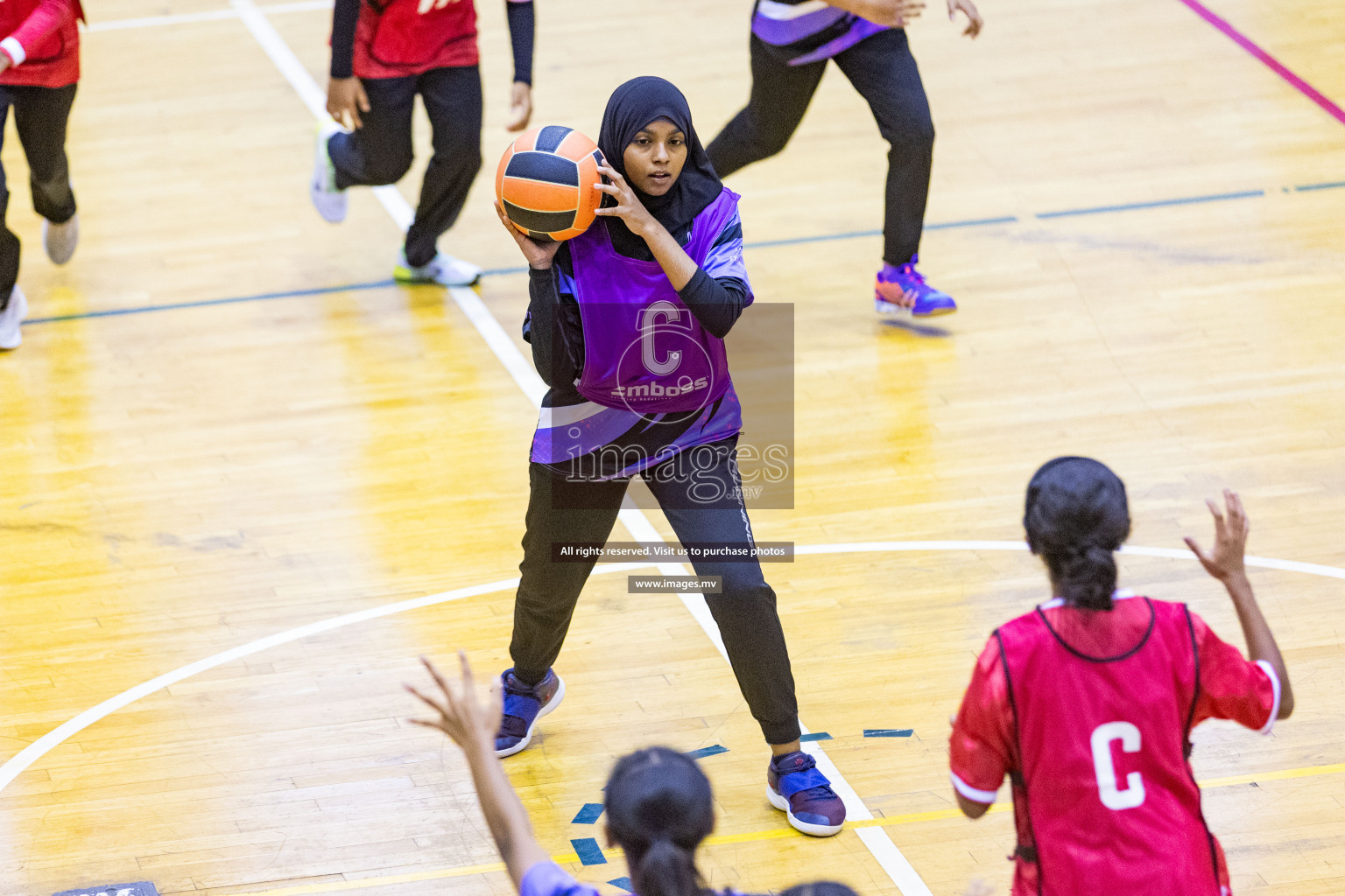 Day3 of 24th Interschool Netball Tournament 2023 was held in Social Center, Male', Maldives on 29th October 2023. Photos: Nausham Waheed, Mohamed Mahfooz Moosa / images.mv