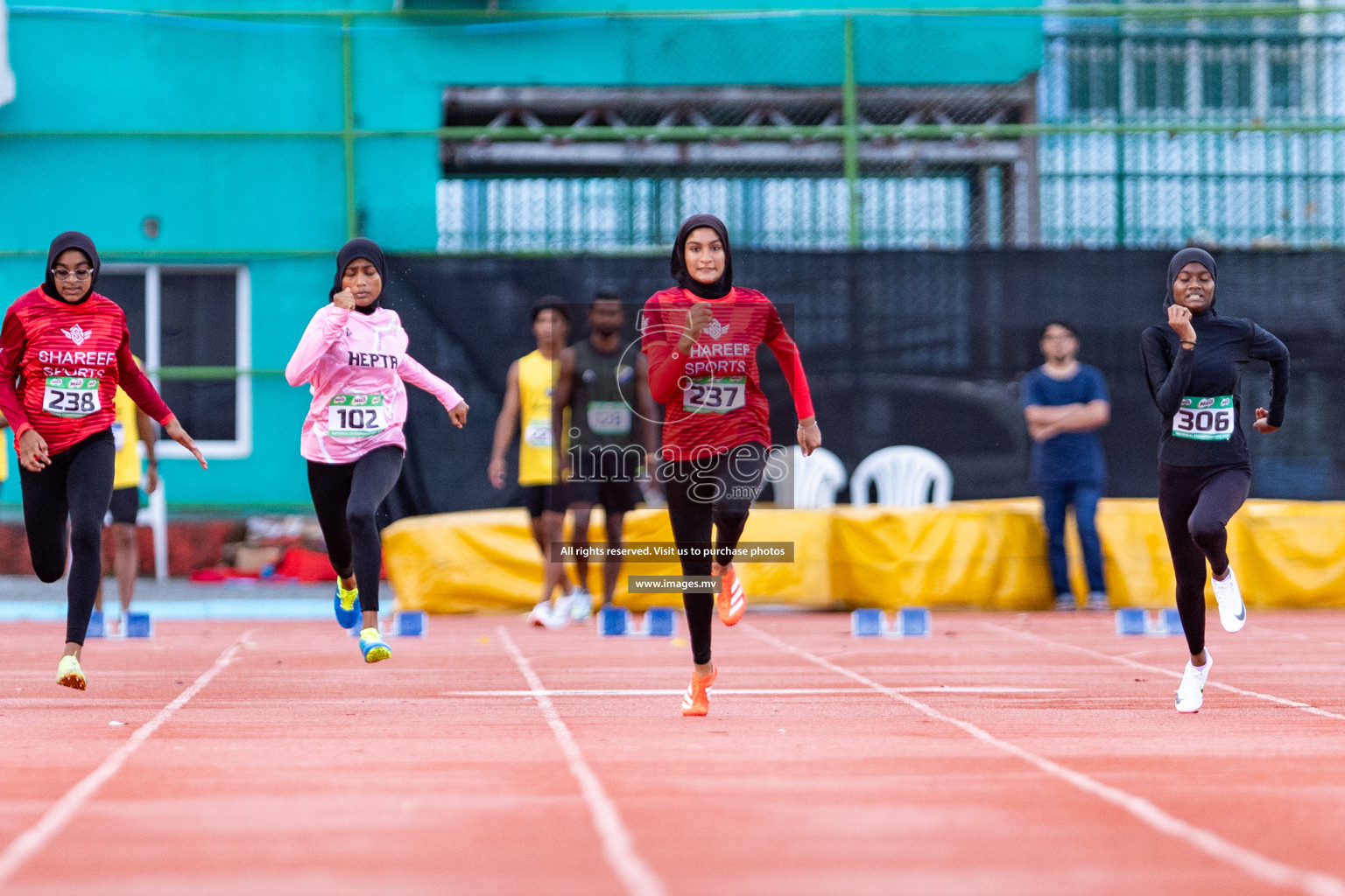 Day 1 of National Athletics Championship 2023 was held in Ekuveni Track at Male', Maldives on Thursday 23rd November 2023. Photos: Nausham Waheed / images.mv