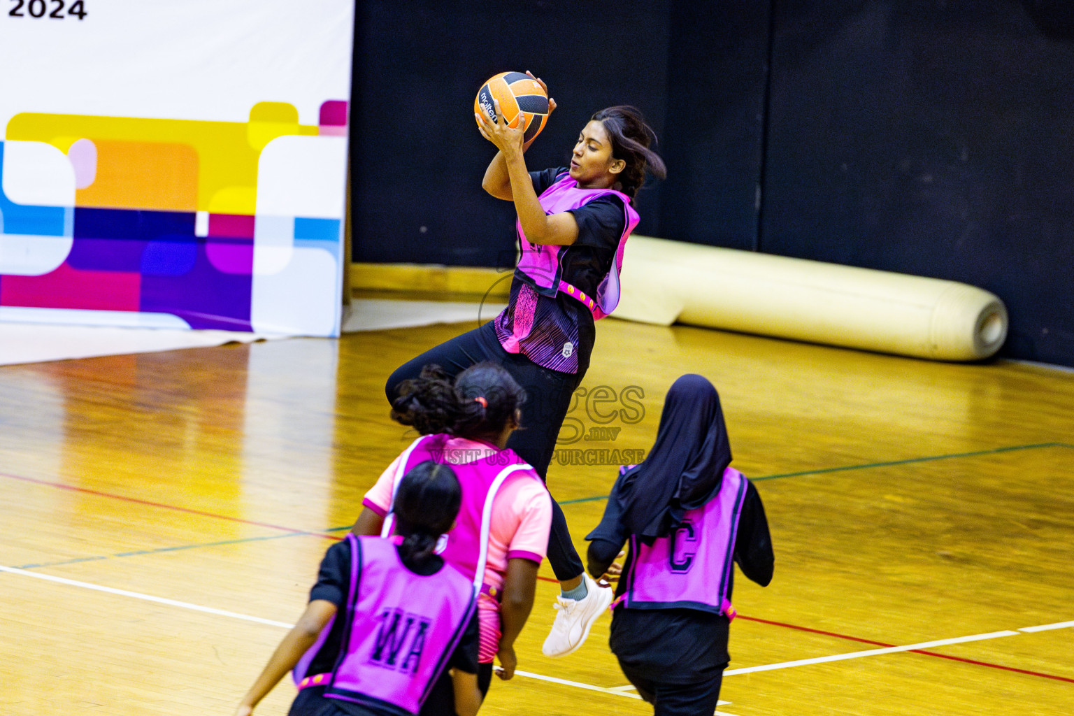 Day 5 of 21st National Netball Tournament was held in Social Canter at Male', Maldives on Sunday, 13th May 2024. Photos: Nausham Waheed / images.mv