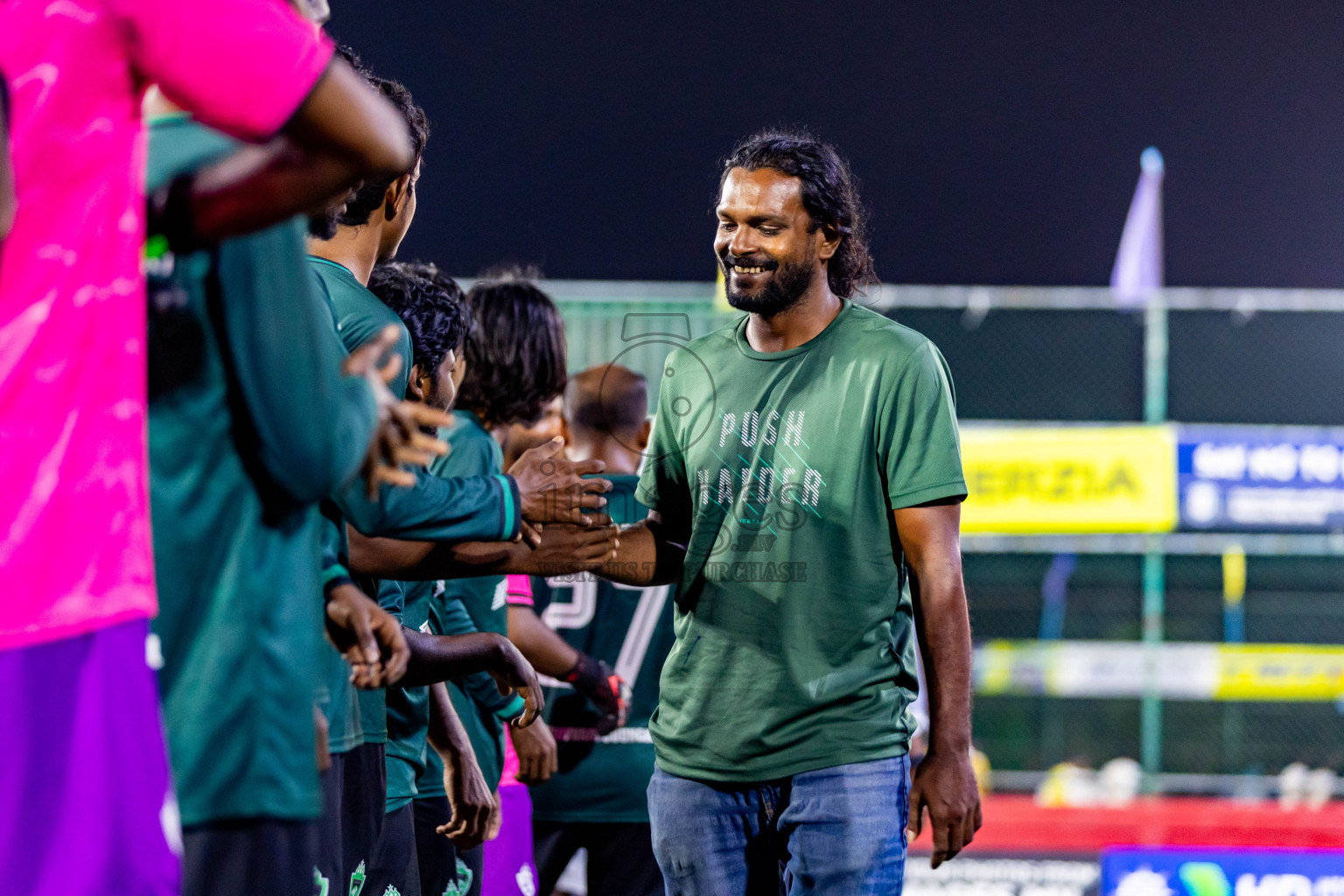 M Maduvvari VS M Veyvah in Day 25 of Golden Futsal Challenge 2024 was held on Thursday , 8th February 2024 in Hulhumale', Maldives Photos: Nausham Waheed / images.mv