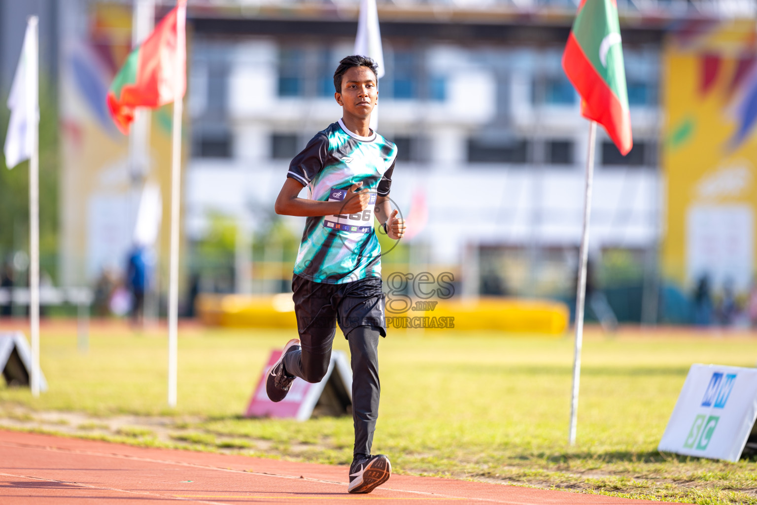 Day 4 of MWSC Interschool Athletics Championships 2024 held in Hulhumale Running Track, Hulhumale, Maldives on Tuesday, 12th November 2024. Photos by: Raaif Yoosuf / Images.mv