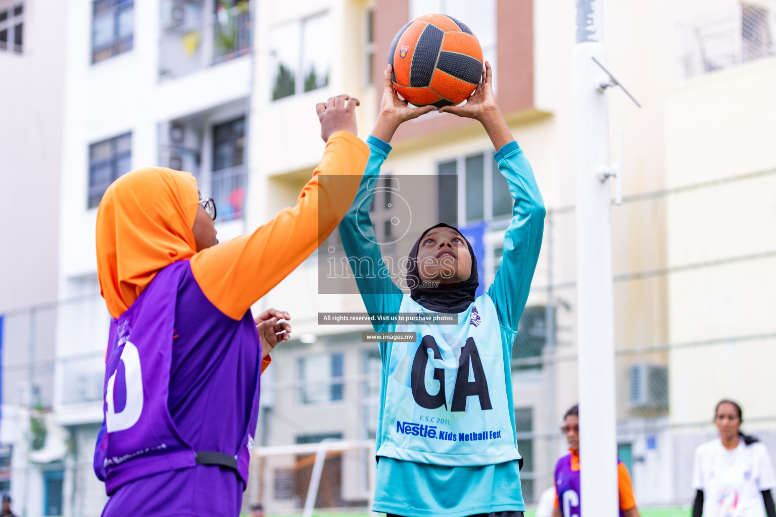 Day 1 of Nestle' Kids Netball Fiesta 2023 held in Henveyru Stadium, Male', Maldives on Thursday, 30th November 2023. Photos by Nausham Waheed / Images.mv