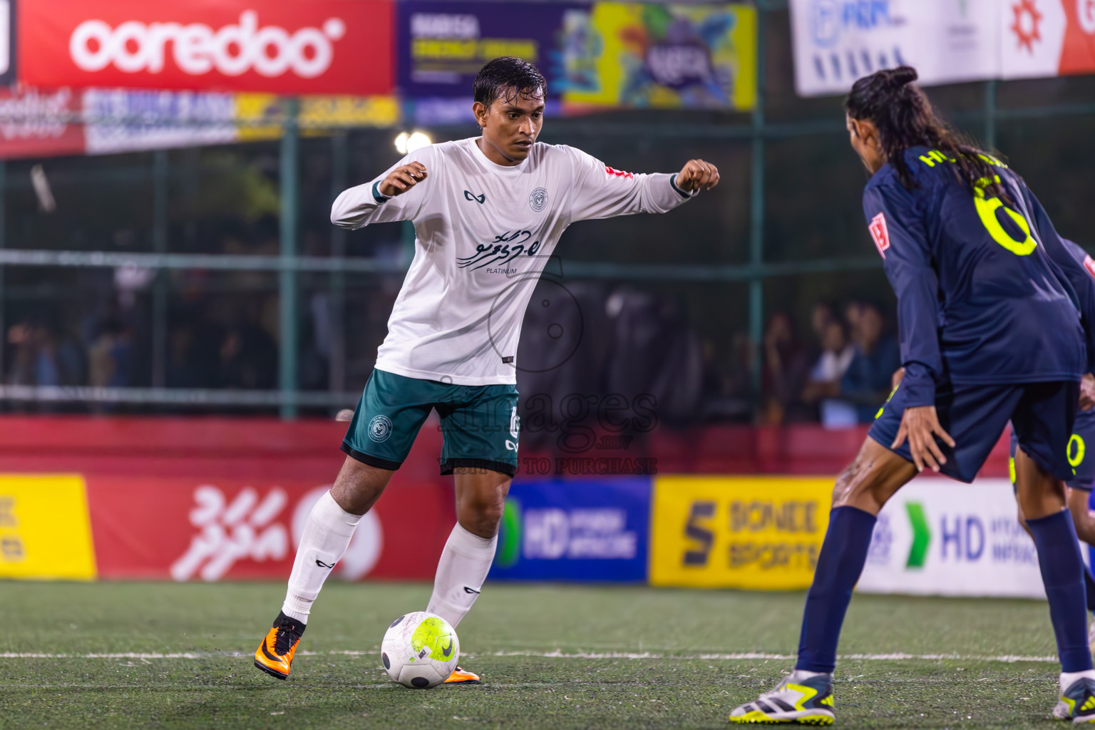 L Maabaidhoo vs L Gan in Day 16 of Golden Futsal Challenge 2024 was held on Tuesday, 30th January 2024, in Hulhumale', Maldives Photos: Ismail Thoriq / images.mv